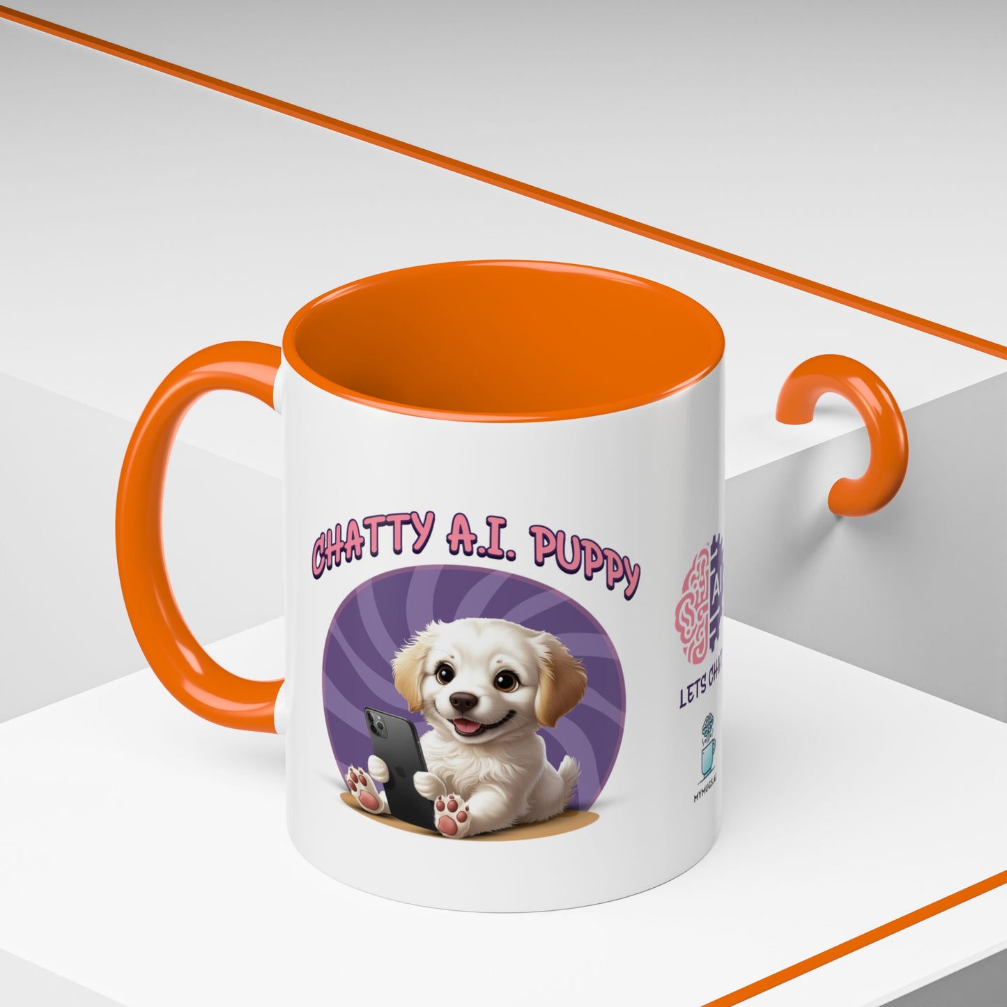 Chatty A.I. Puppy Coco - AI Enabled Accent Mug