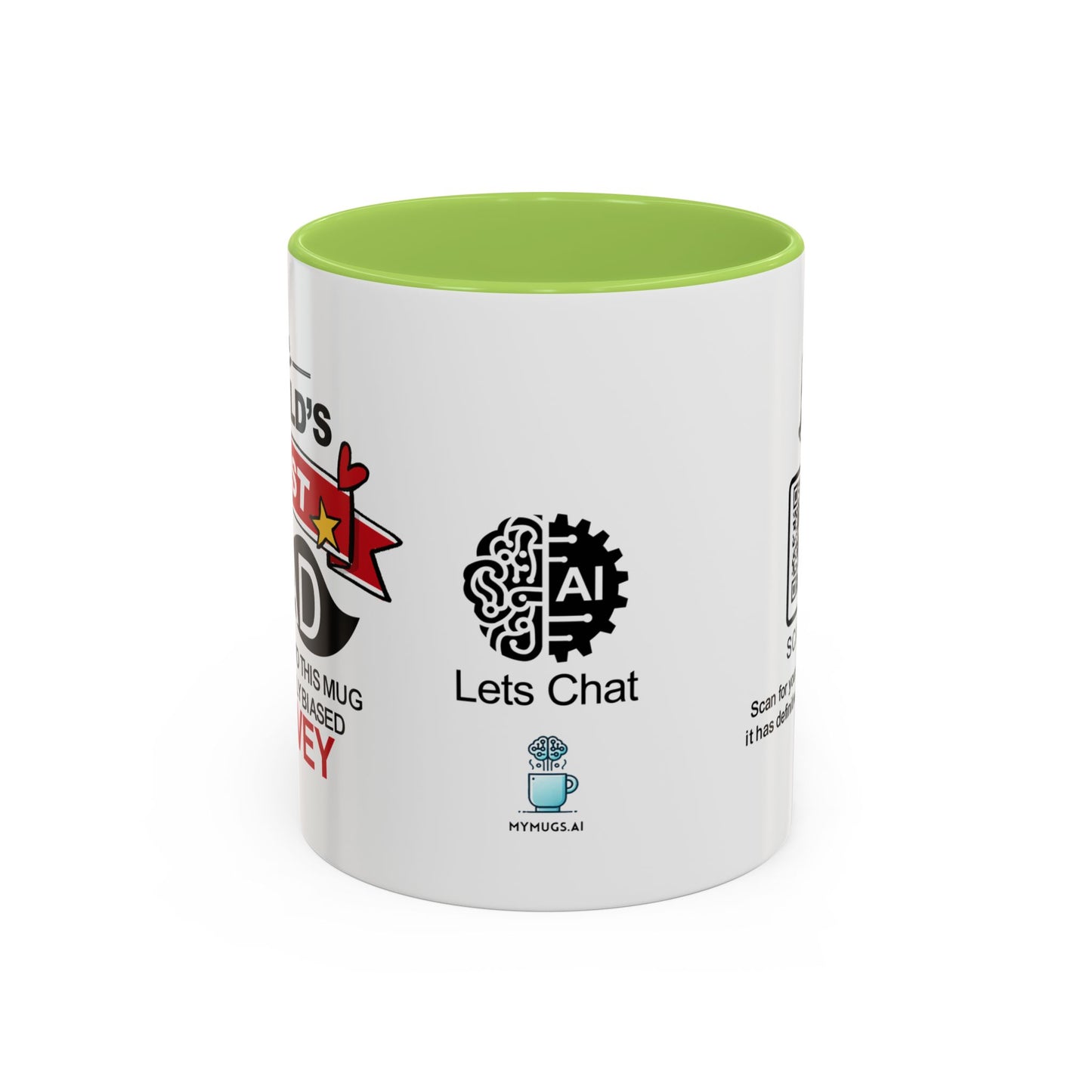 World’s Best Dad* (*According to this mug and a highly biased survey) - Accent Coffee Mug