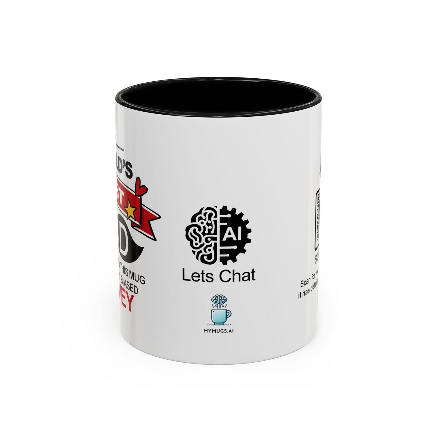 World’s Best Dad* (*According to this mug and a highly biased survey) - Accent Coffee Mug
