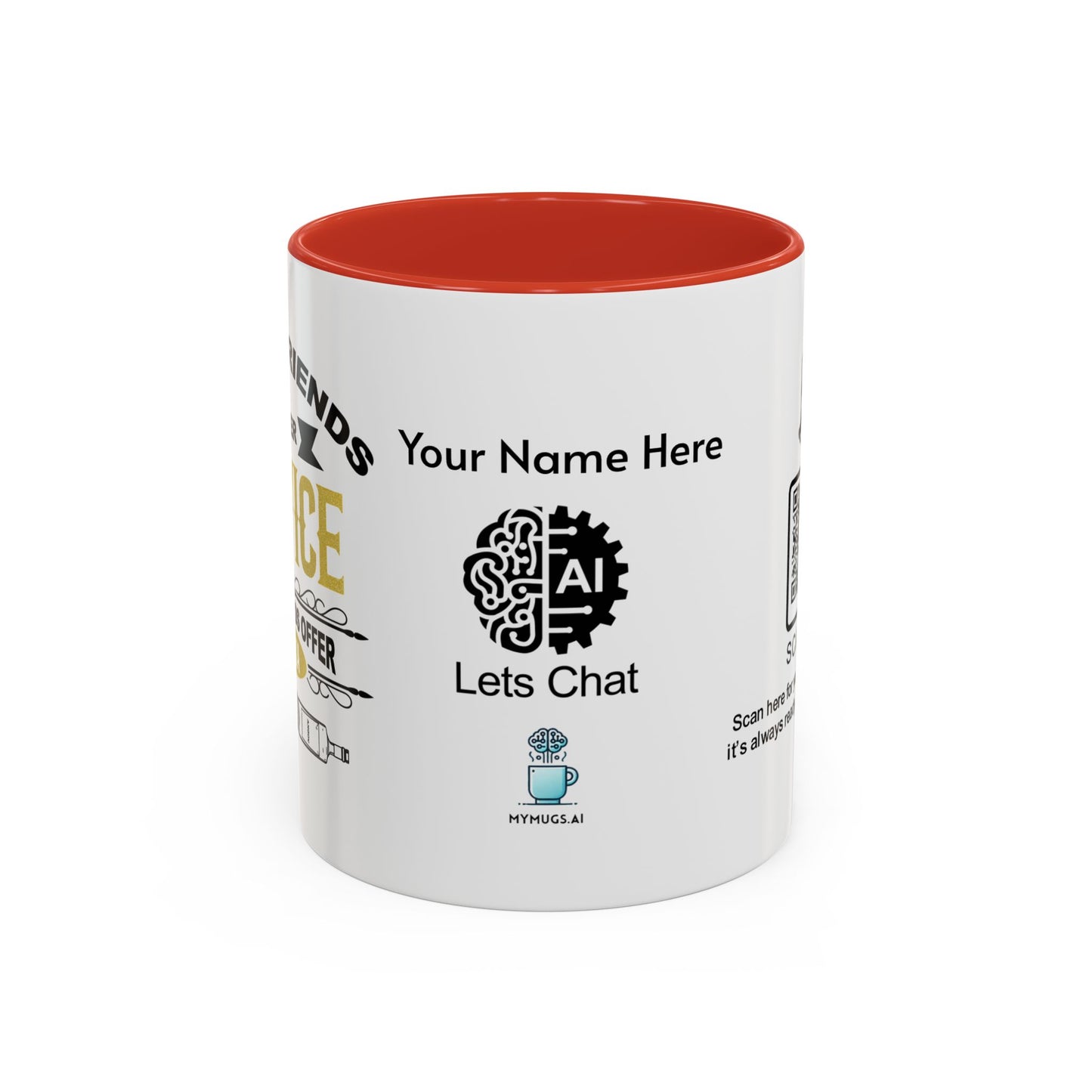 Good friends offer advice. Best friends offer Vodka - Personalised Accent Coffee Mug