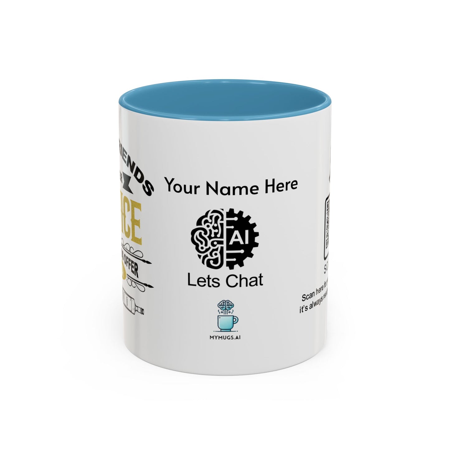 Good friends offer advice. Best friends offer Vodka - Personalised Accent Coffee Mug