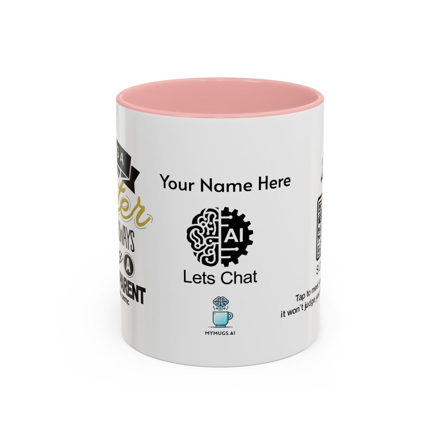Having a sister means always having a backup parent - Personalised Accent Coffee Mug
