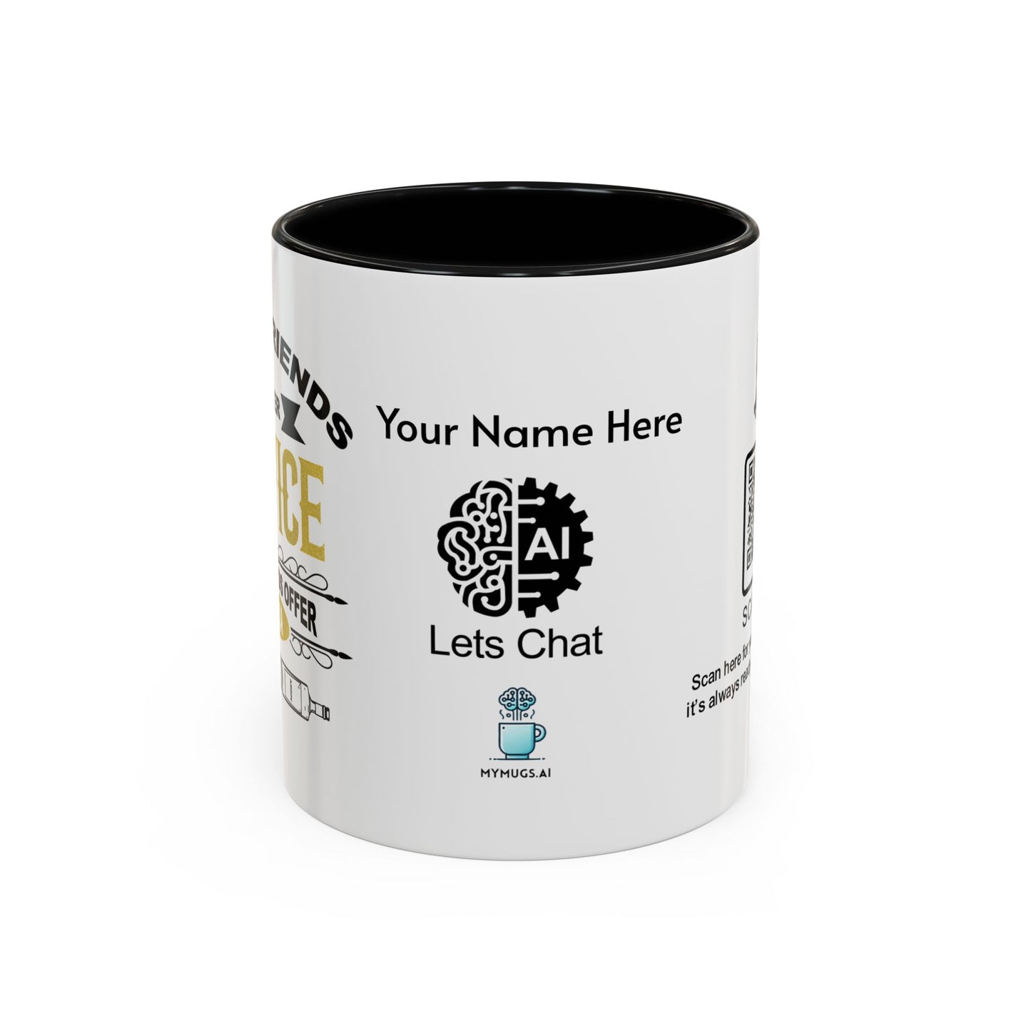 Good friends offer advice. Best friends offer Vodka - Personalised Accent Coffee Mug