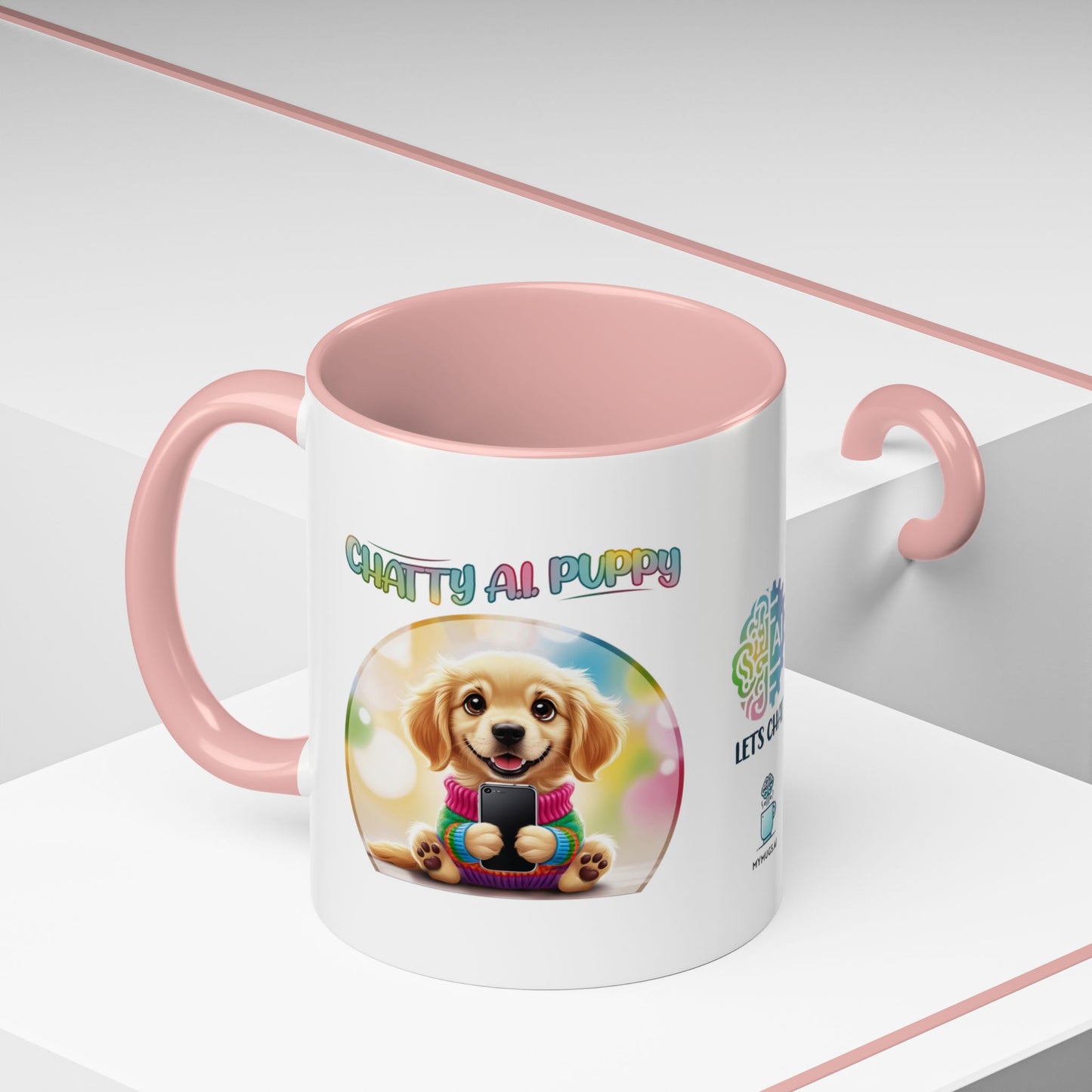 Chatty A.I. Puppy Biscuit- AI Enabled Accent Mug