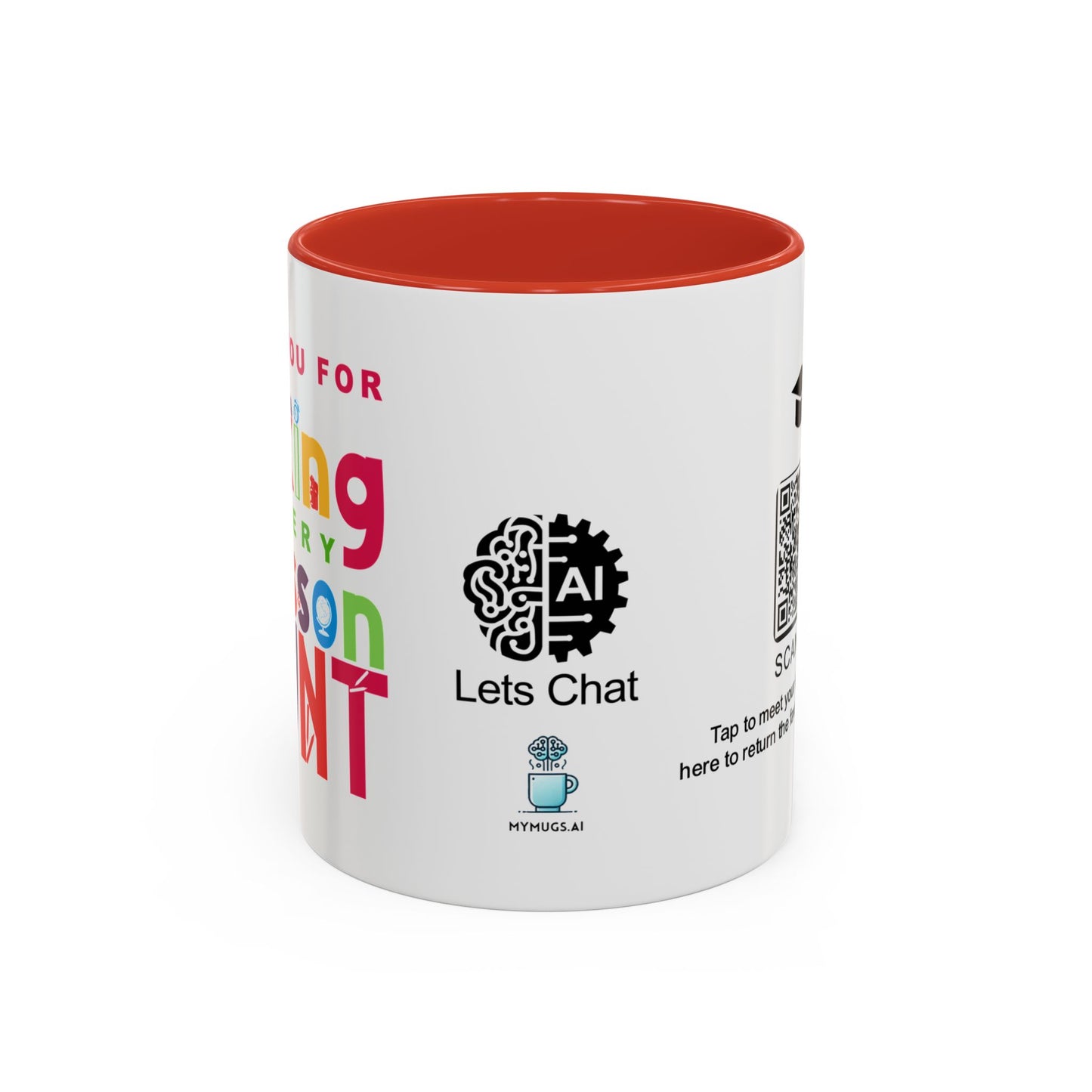 Thank you for making every lesson count - Accent Coffee Mug