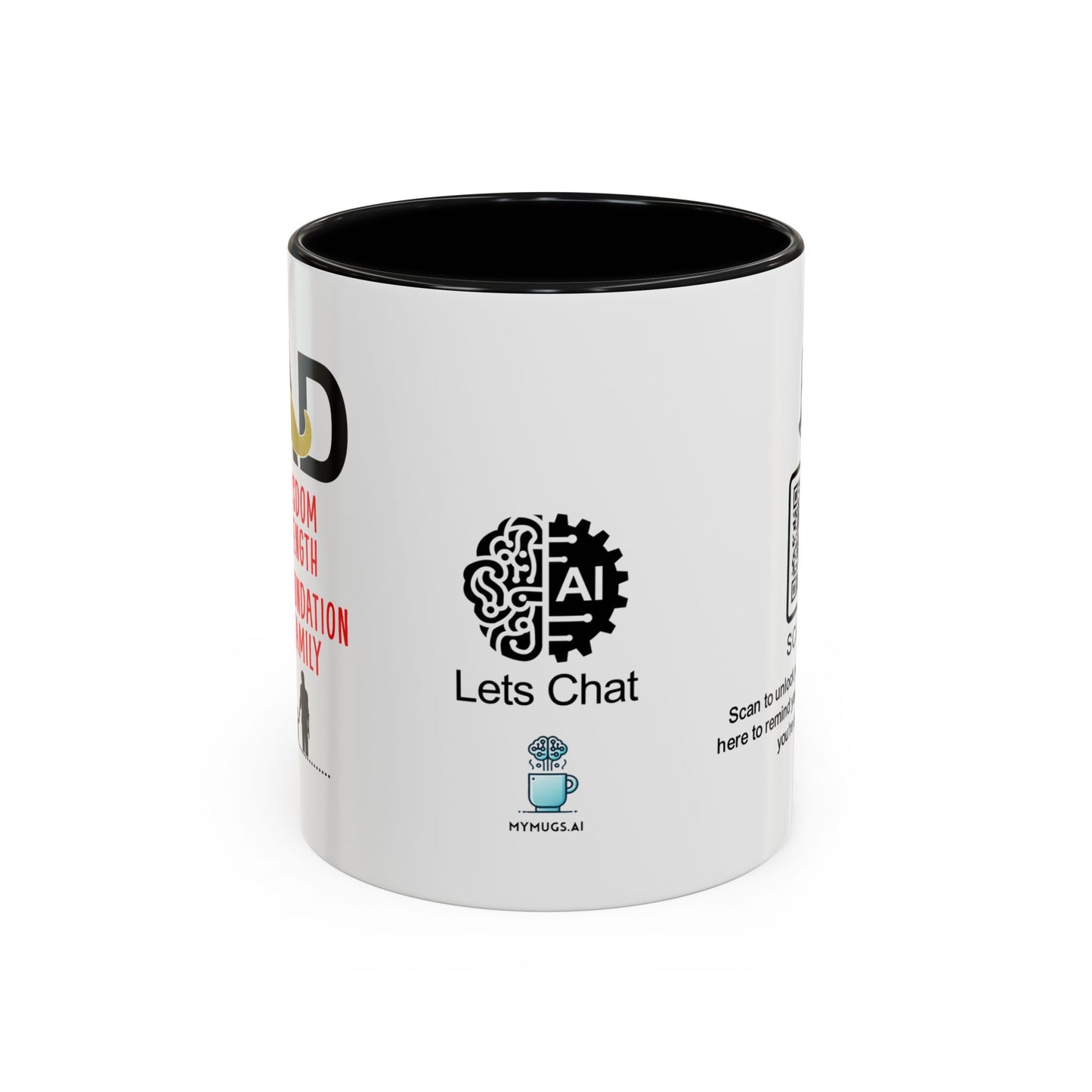 Dad, your wisdom and strength lay the foundation of our family - Accent Coffee Mug