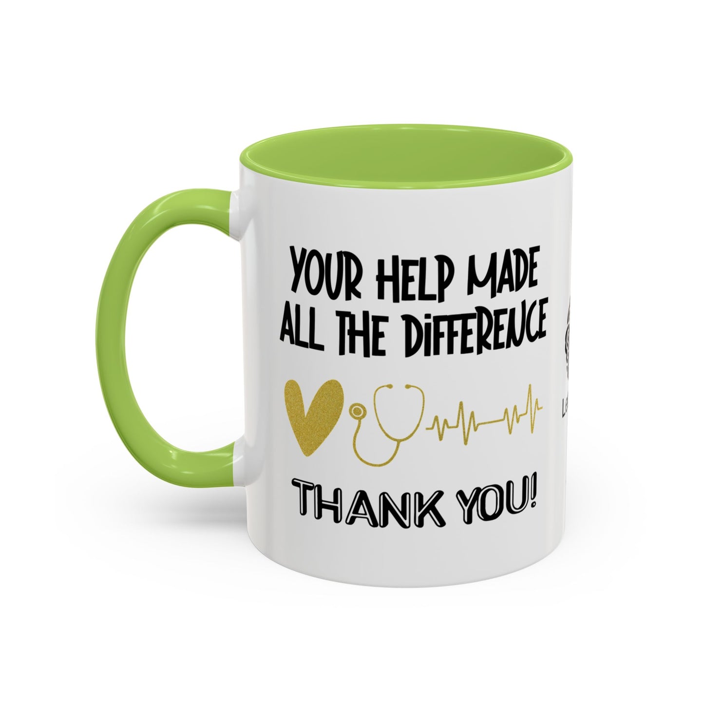 Your help made all the difference. Thank you! - Accent Coffee Mug