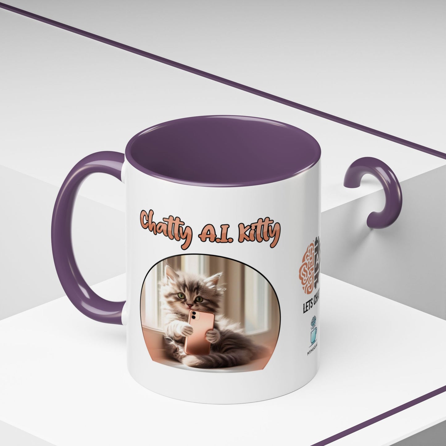 Chat A.I. Kitty Luna - AI Enabled Accent Mug