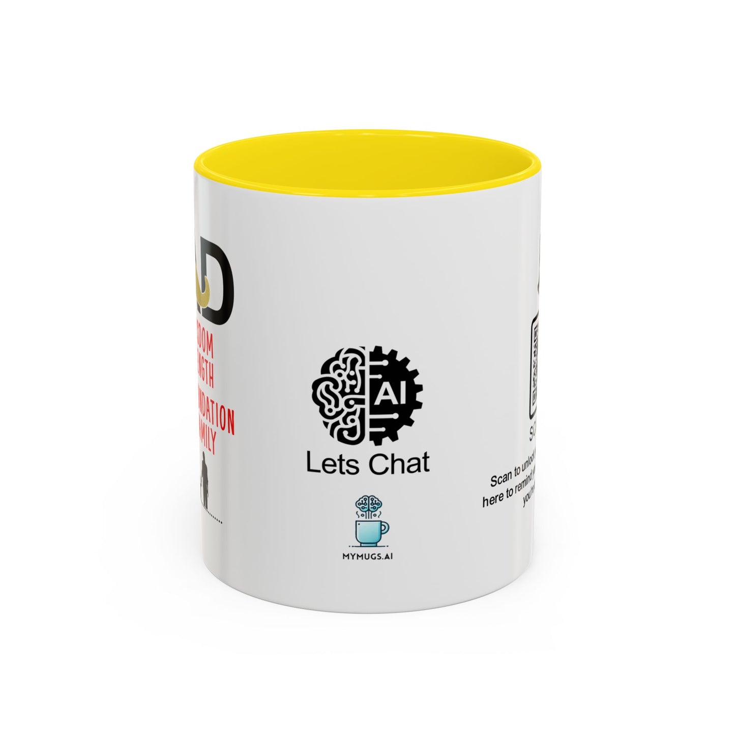 Dad, your wisdom and strength lay the foundation of our family - Accent Coffee Mug