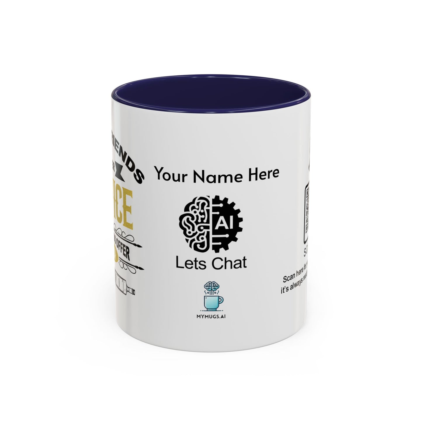 Good friends offer advice. Best friends offer Vodka - Personalised Accent Coffee Mug
