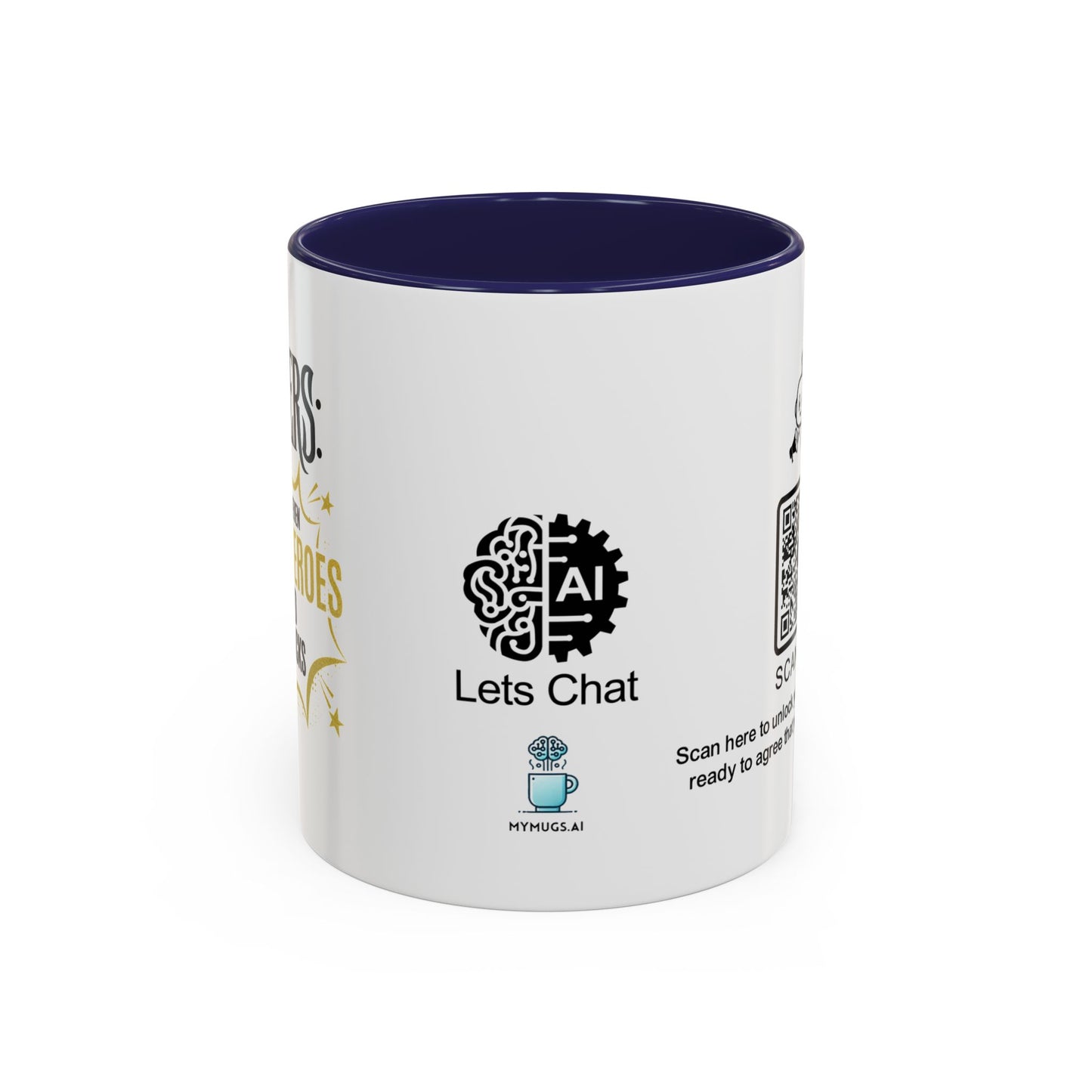 Sisters: Because even superheroes need sidekicks - Accent Coffee Mug