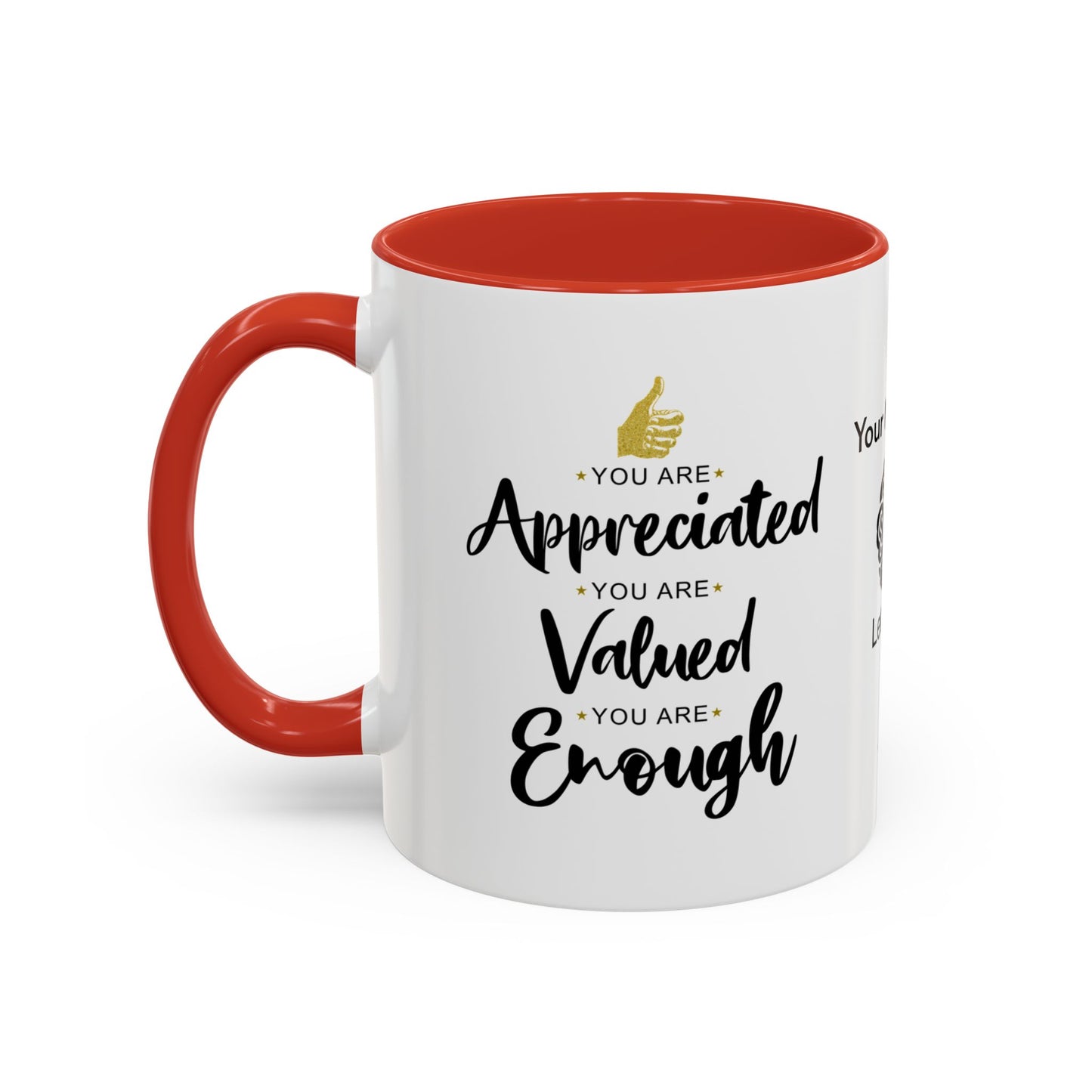You are appreciated - Personalised Accent Coffee Mug