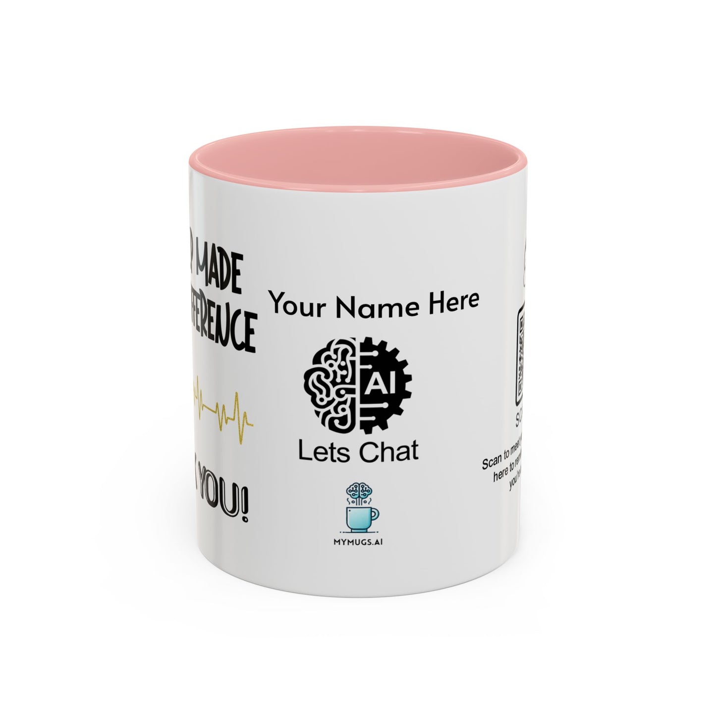 Your help made all the difference. Thank you! - Personalised Accent Coffee Mug