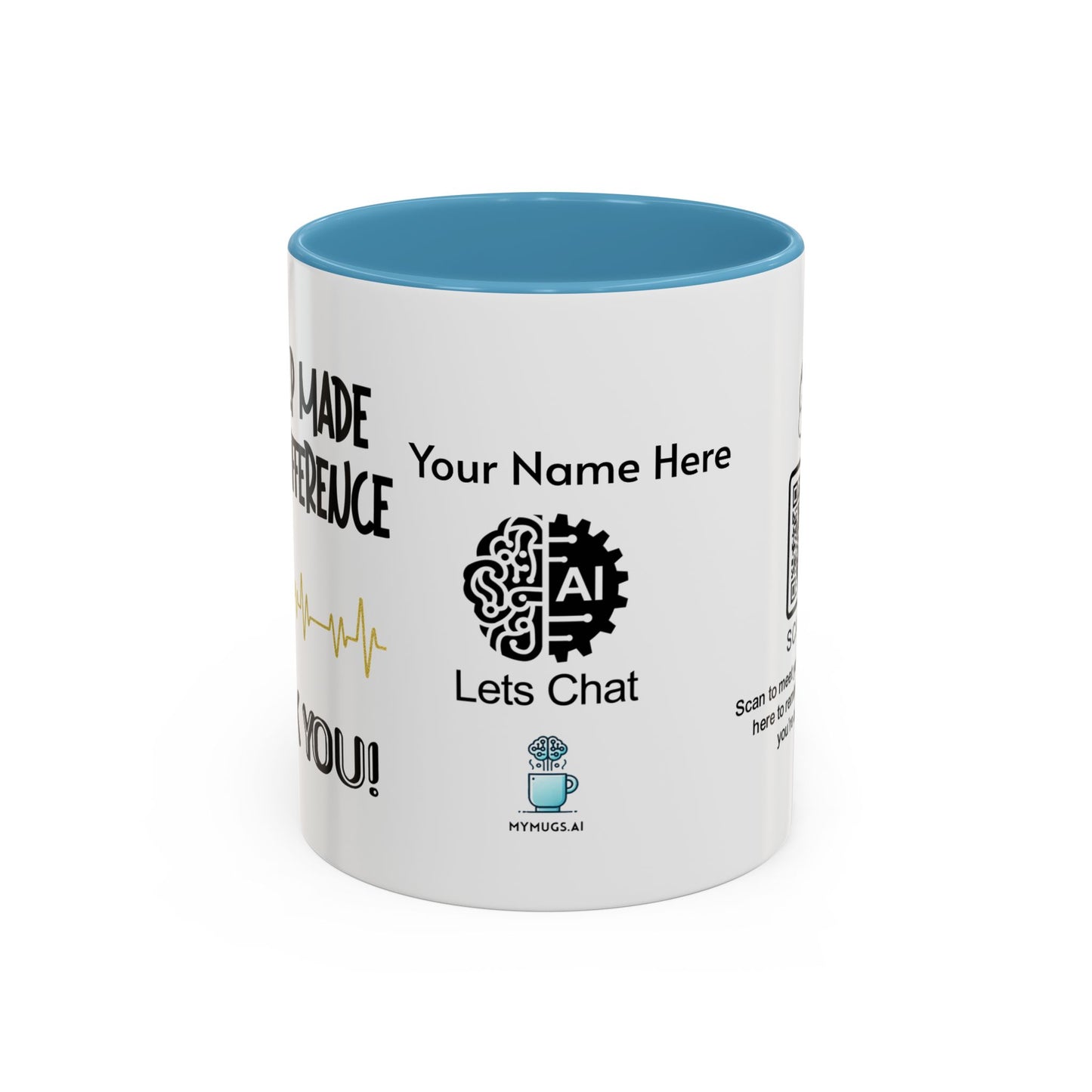 Your help made all the difference. Thank you! - Personalised Accent Coffee Mug