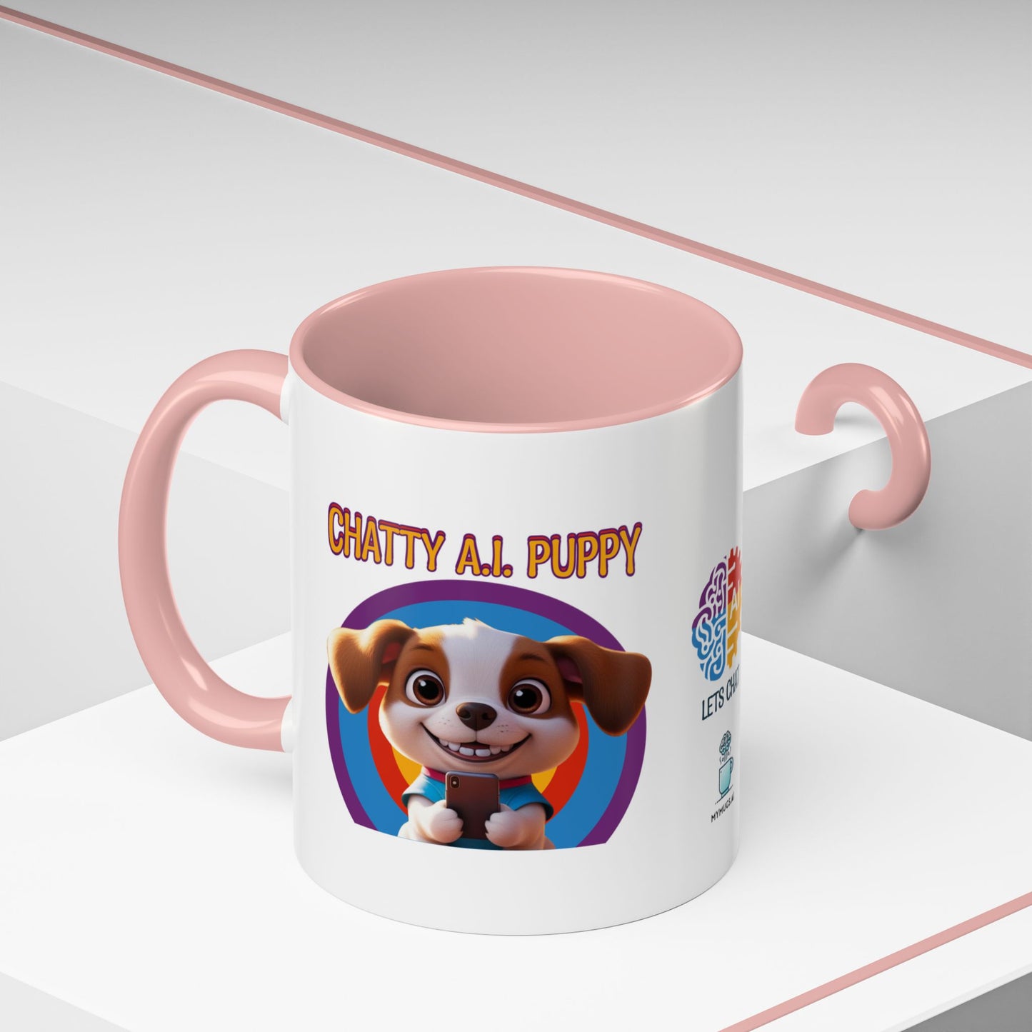 Chatty A.I. Puppy Pipa - AI Enabled Accent Mug