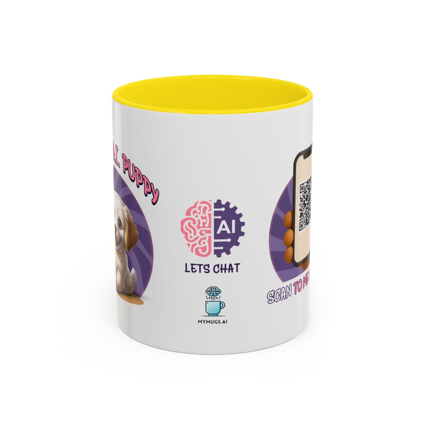 Chatty A.I. Puppy Coco - AI Enabled Accent Mug