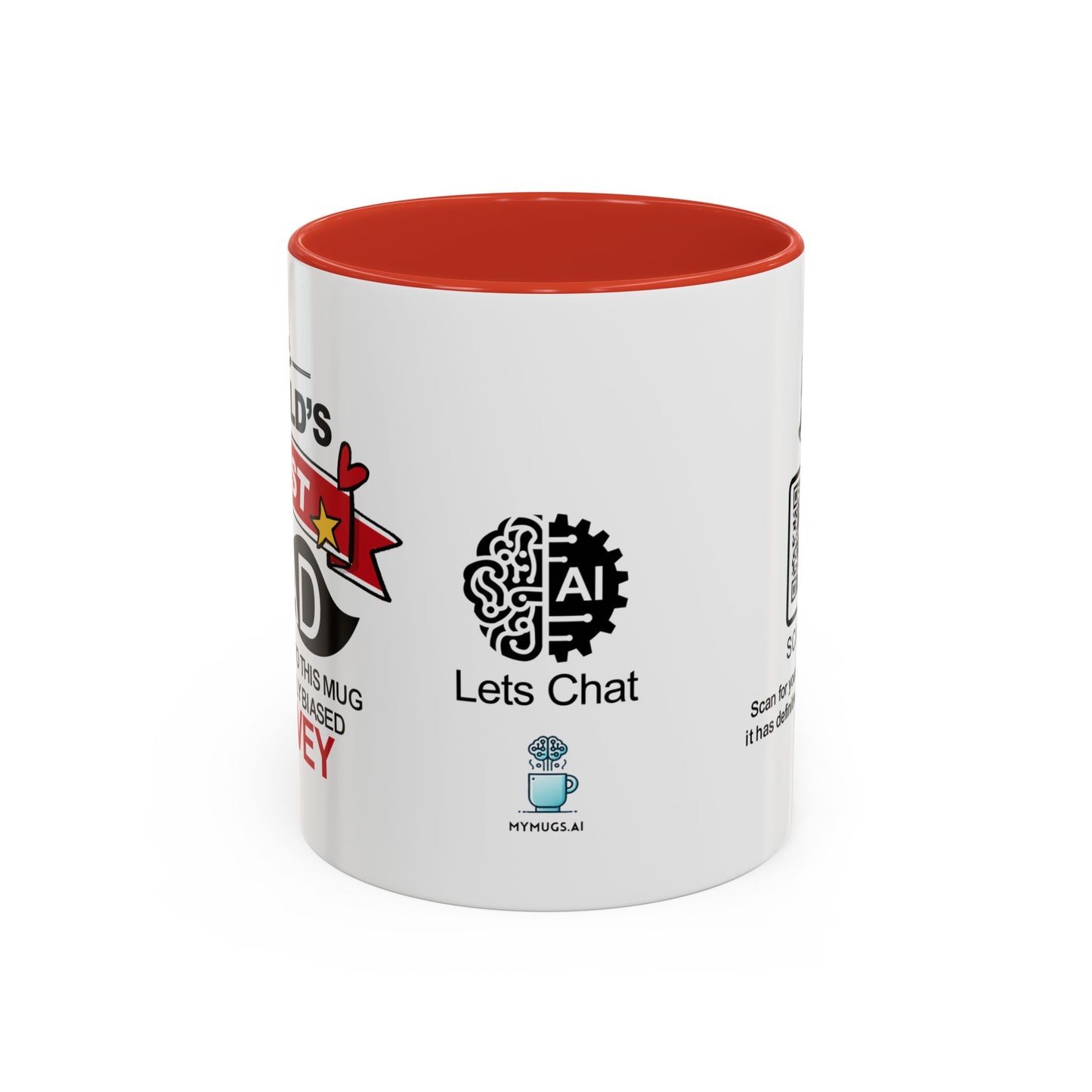 World’s Best Dad* (*According to this mug and a highly biased survey) - Accent Coffee Mug