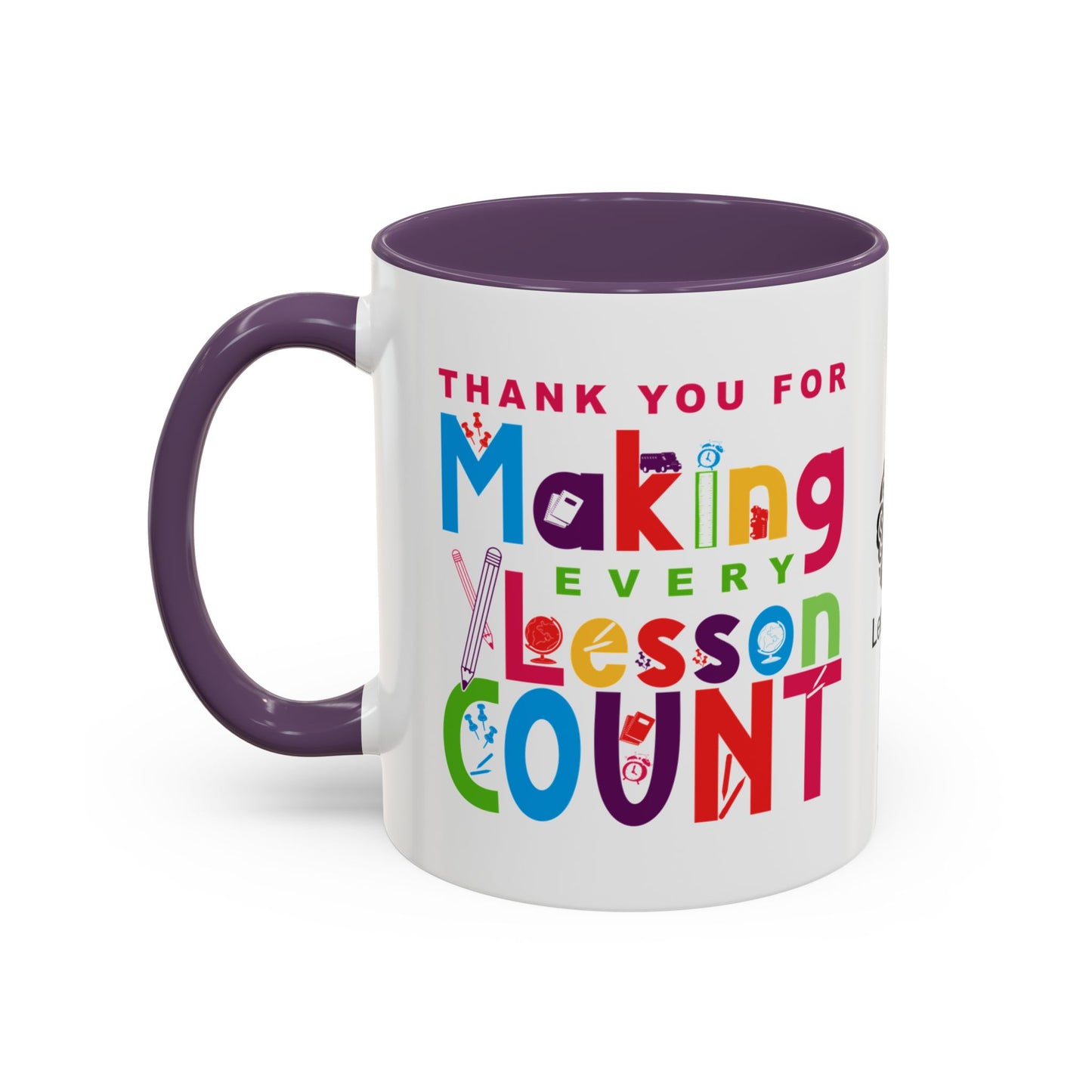 Thank you for making every lesson count - Accent Coffee Mug