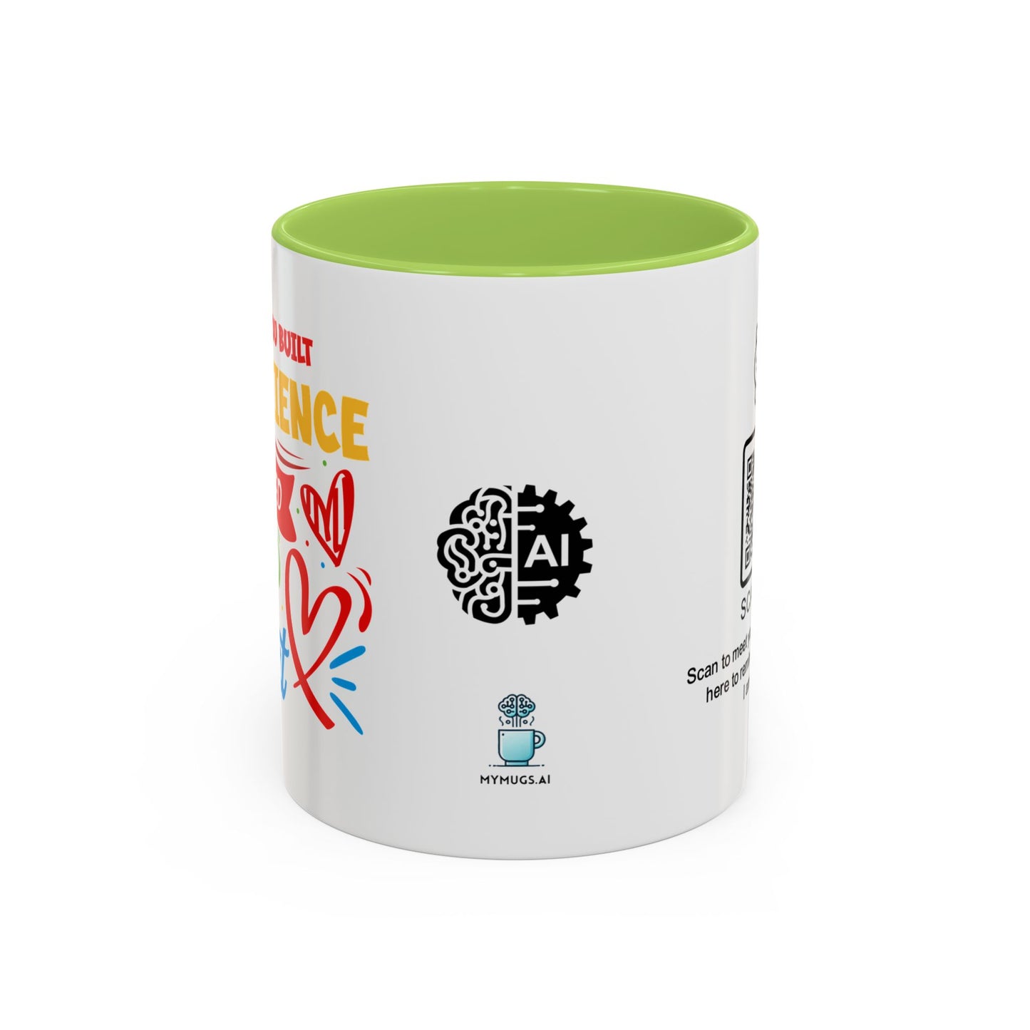 Raising you built my patience… and filled my heart - Accent Coffee Mug