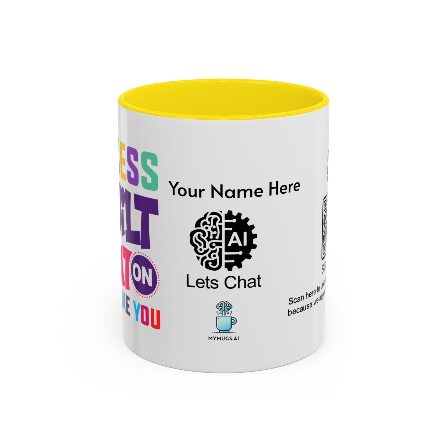 Success is built on great people like you - Personalised Accent Coffee Mug