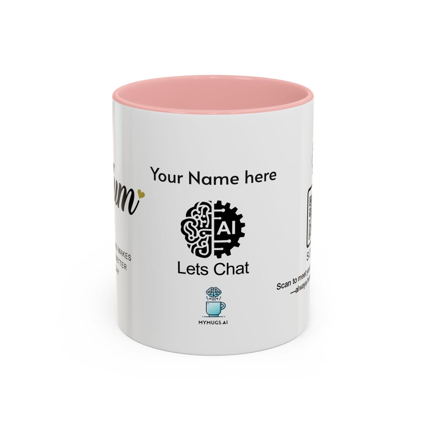 Mum, your kindness makes the world better every day - Personalised Accent Coffee Mug