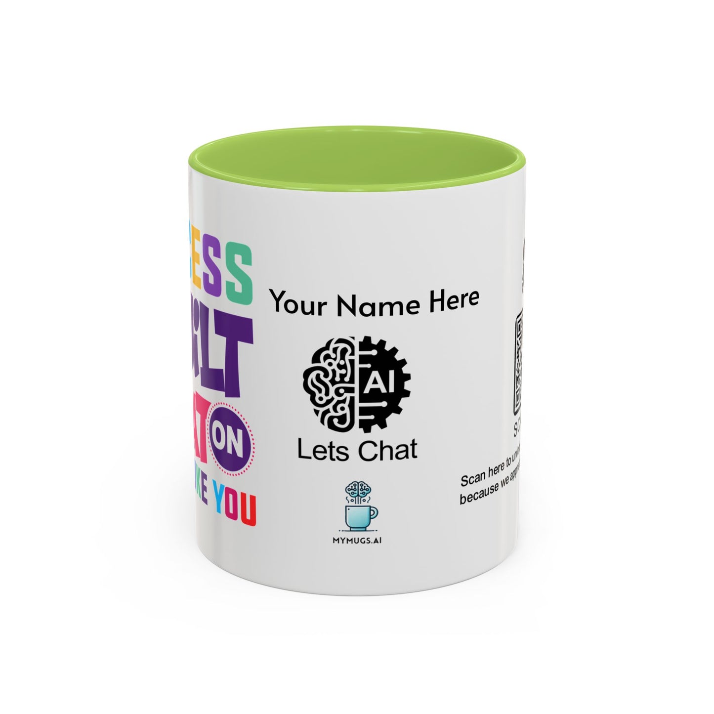 Success is built on great people like you - Personalised Accent Coffee Mug