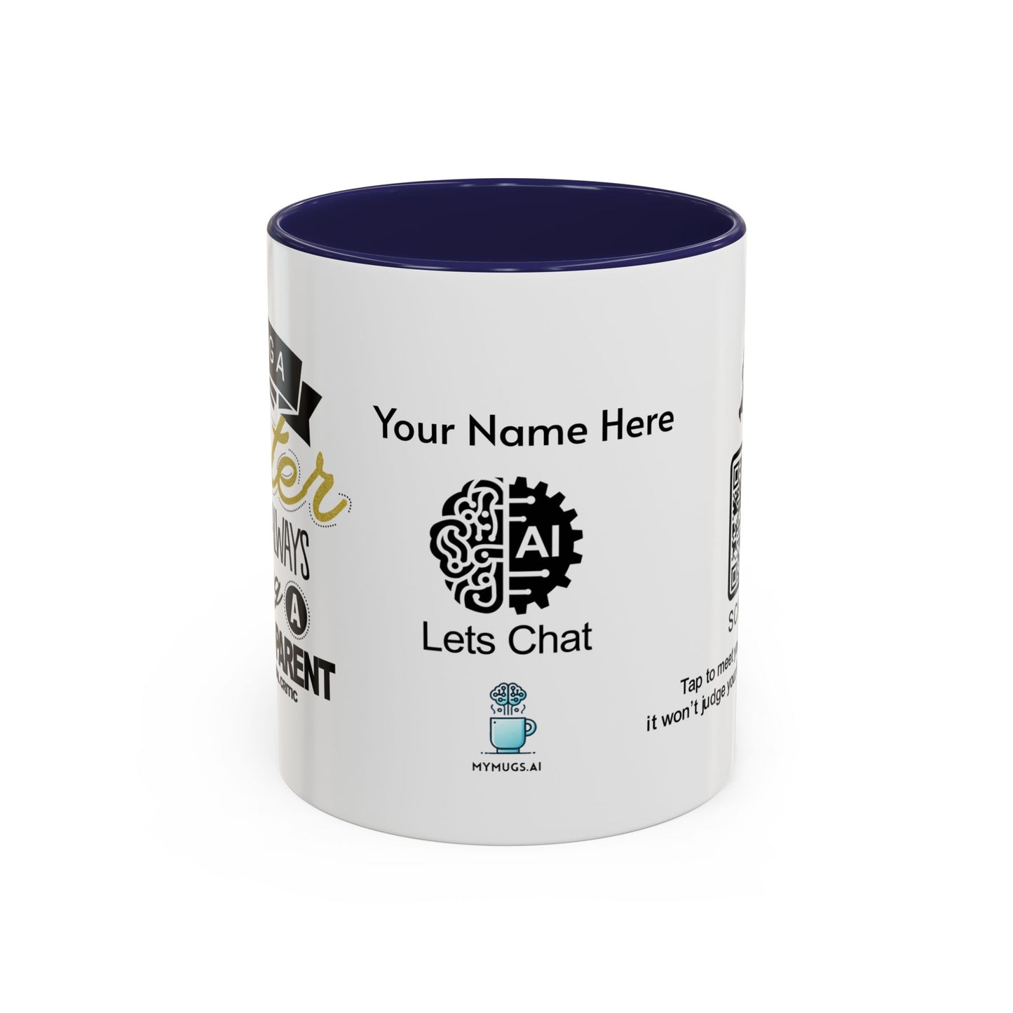 Having a sister means always having a backup parent - Personalised Accent Coffee Mug