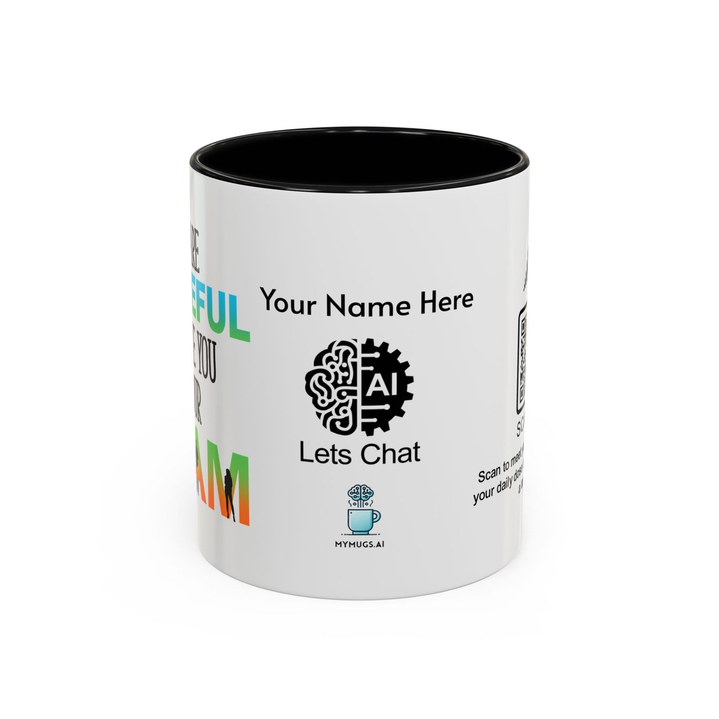 We are grateful to have you on our team - Personalised Accent Coffee Mug