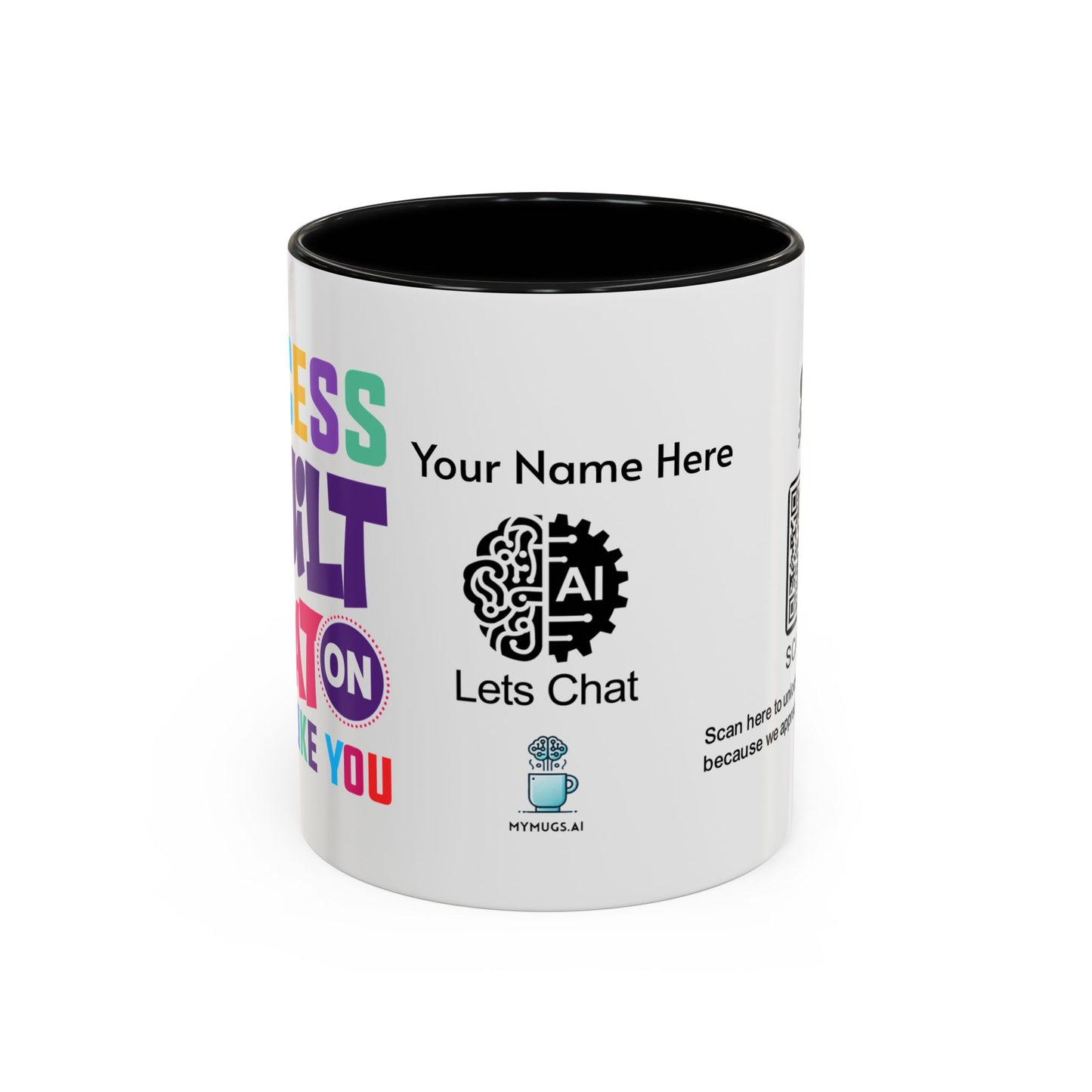 Success is built on great people like you - Personalised Accent Coffee Mug