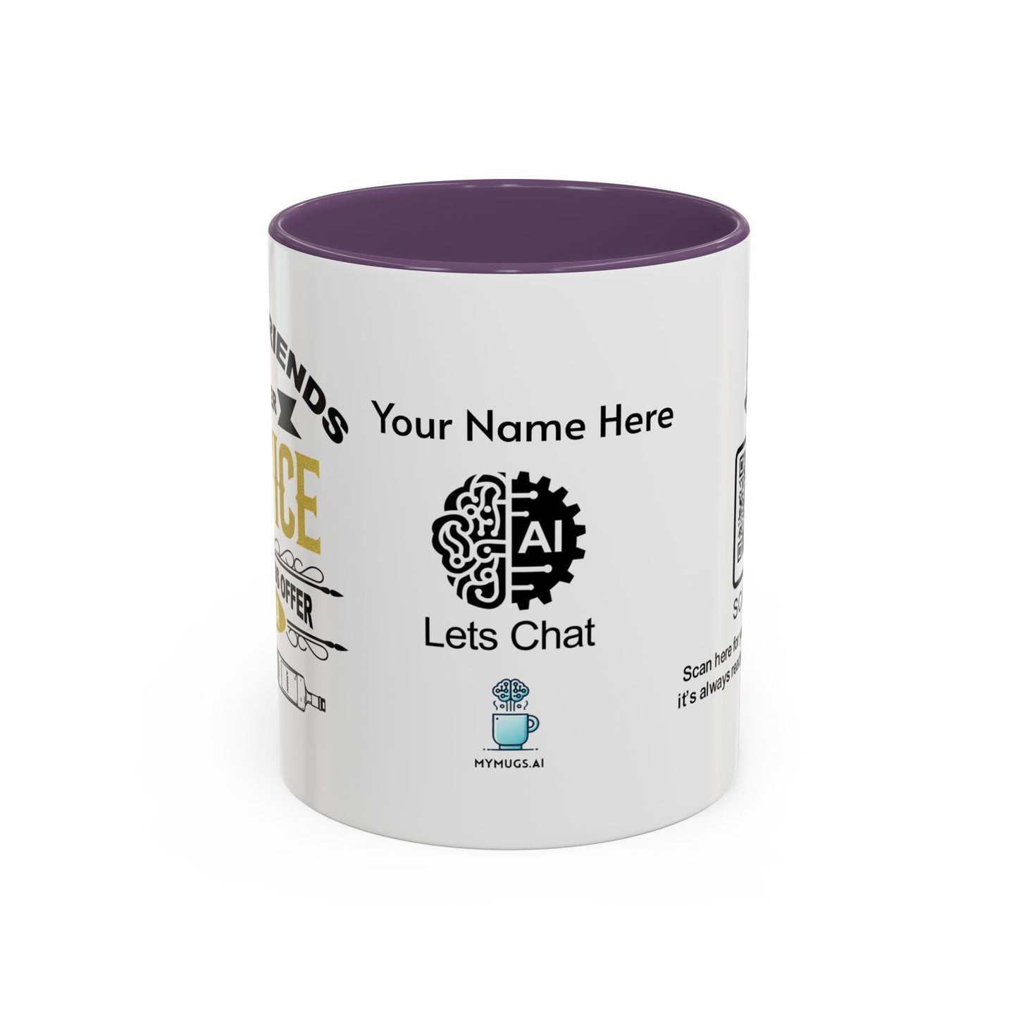 Good friends offer advice. Best friends offer Vodka - Personalised Accent Coffee Mug