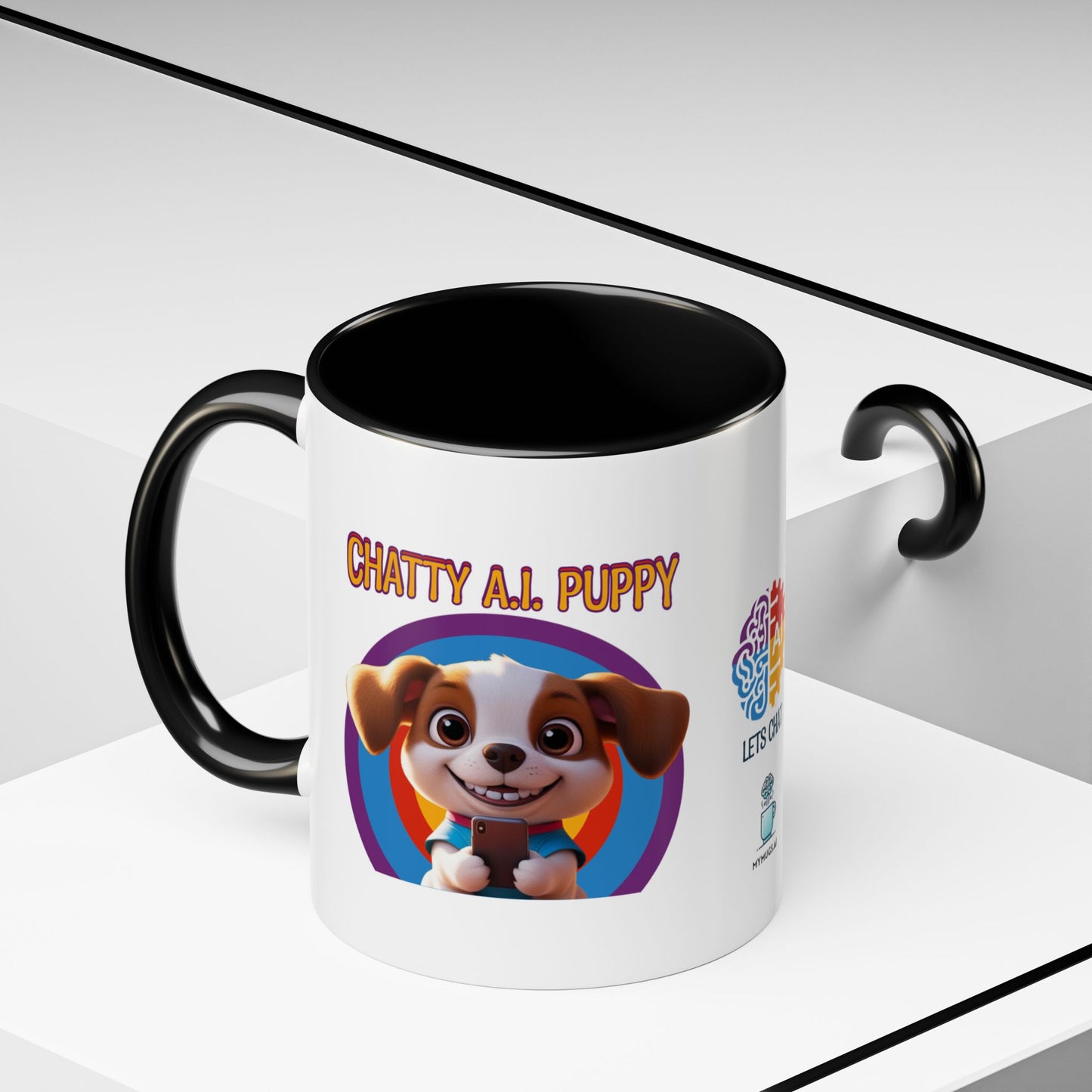 Chatty A.I. Puppy Pipa - AI Enabled Accent Mug