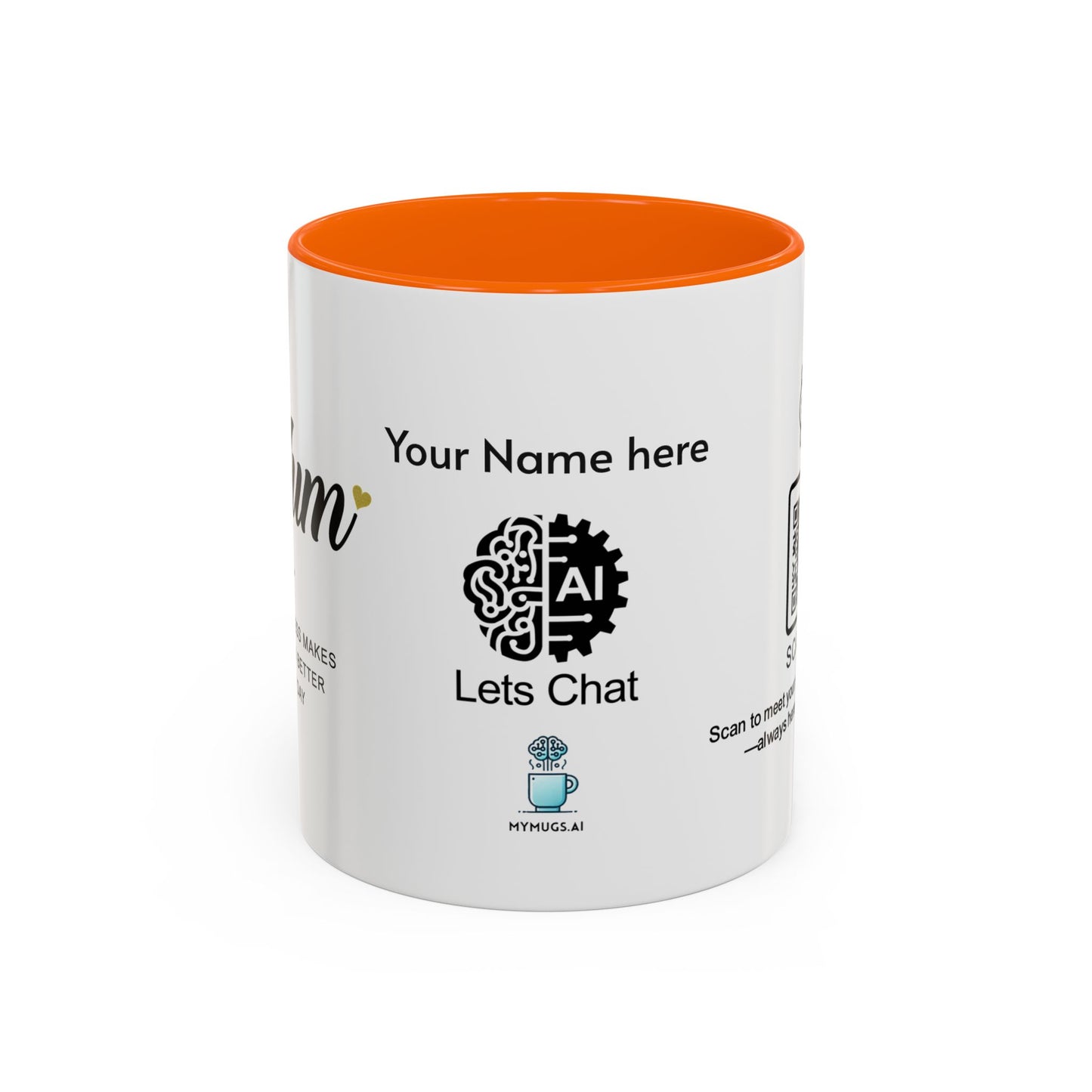 Mum, your kindness makes the world better every day - Personalised Accent Coffee Mug