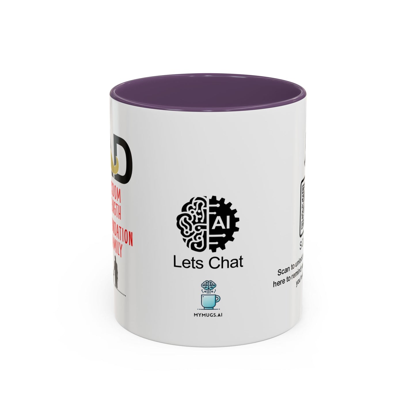 Dad, your wisdom and strength lay the foundation of our family - Accent Coffee Mug