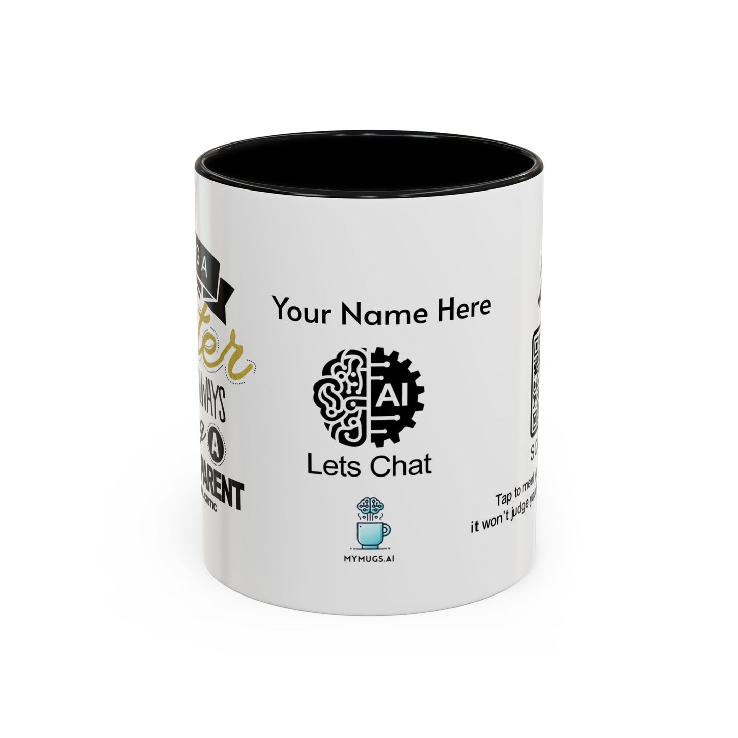 Having a sister means always having a backup parent - Personalised Accent Coffee Mug