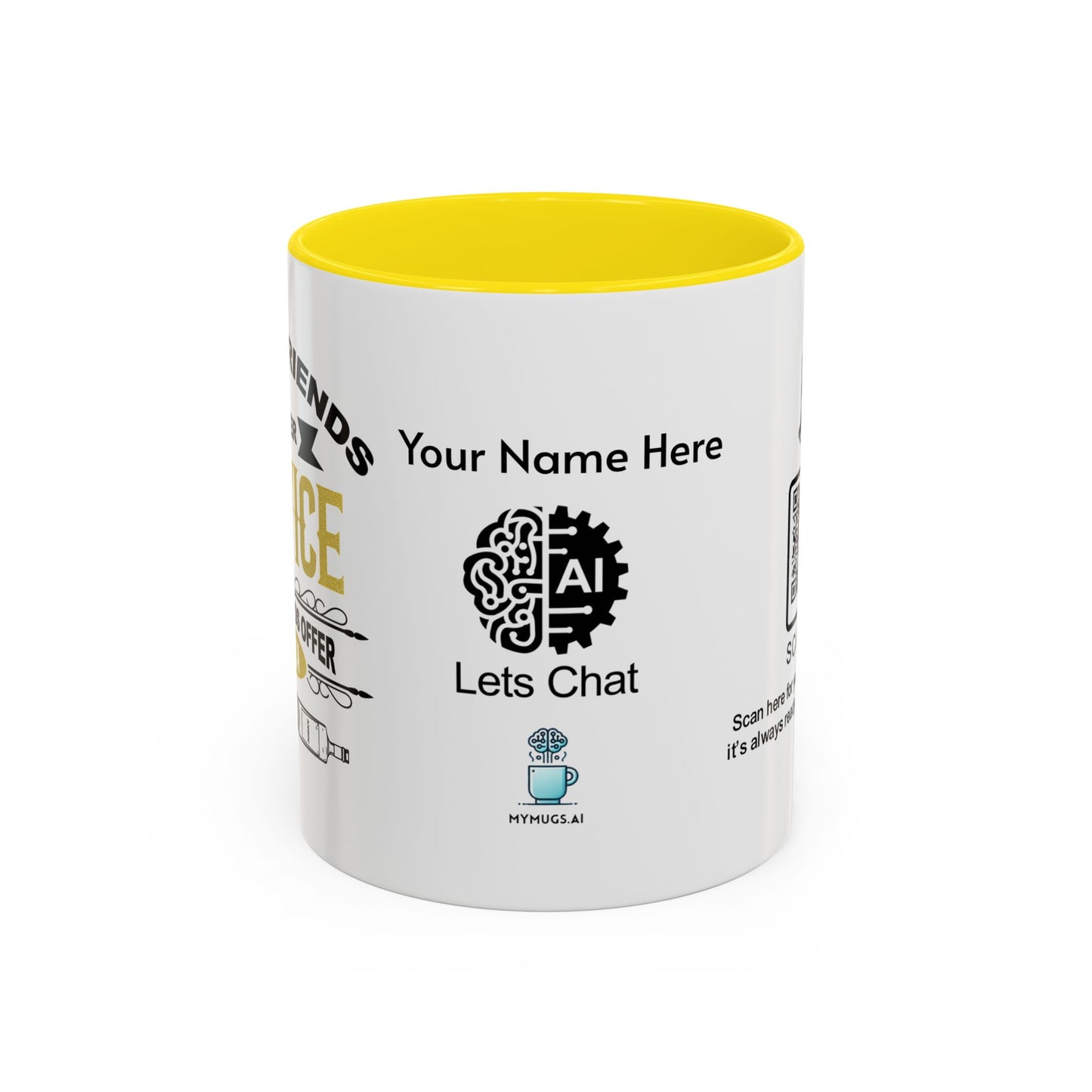 Good friends offer advice. Best friends offer Vodka - Personalised Accent Coffee Mug