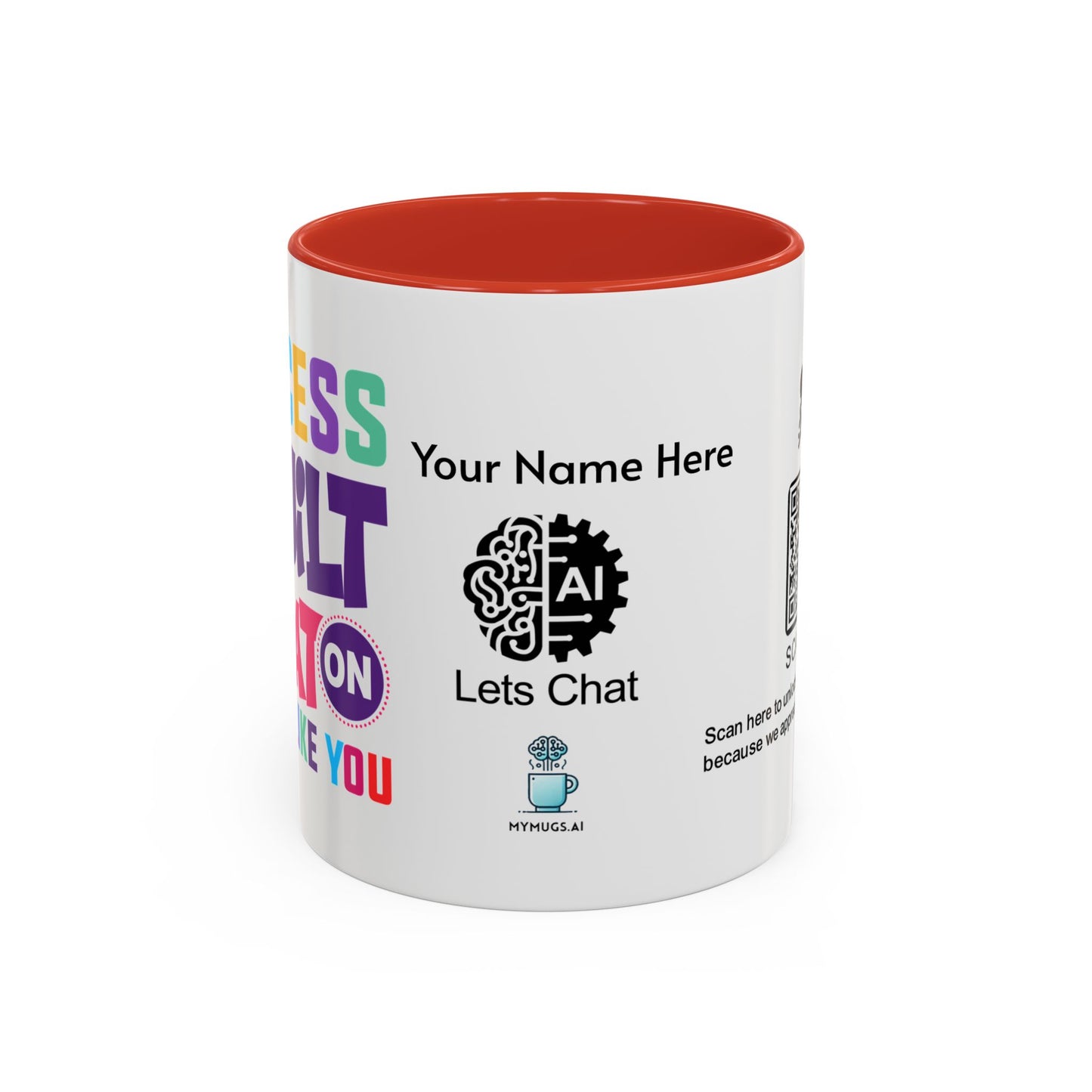 Success is built on great people like you - Personalised Accent Coffee Mug