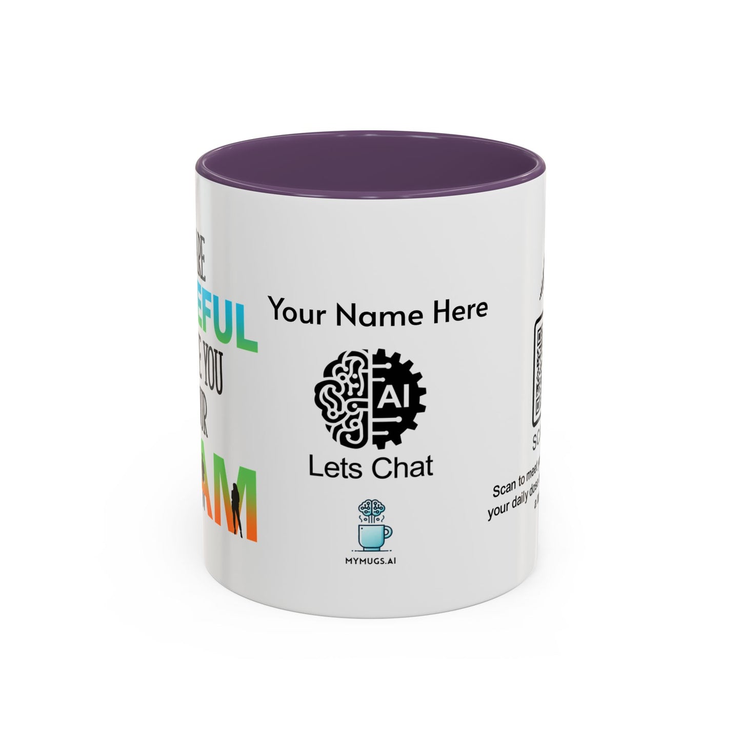 We are grateful to have you on our team - Personalised Accent Coffee Mug
