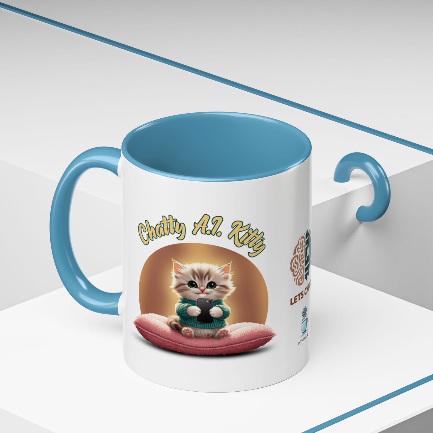 Chatty A.I. Kitty Twitch - AI Enabled Accent Mug