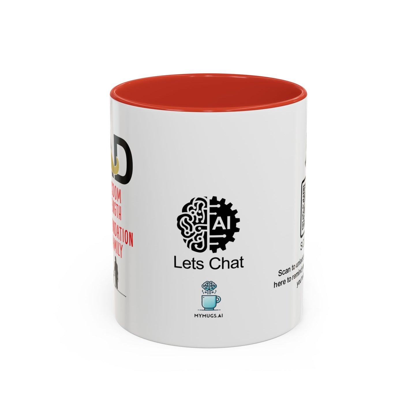 Dad, your wisdom and strength lay the foundation of our family - Accent Coffee Mug