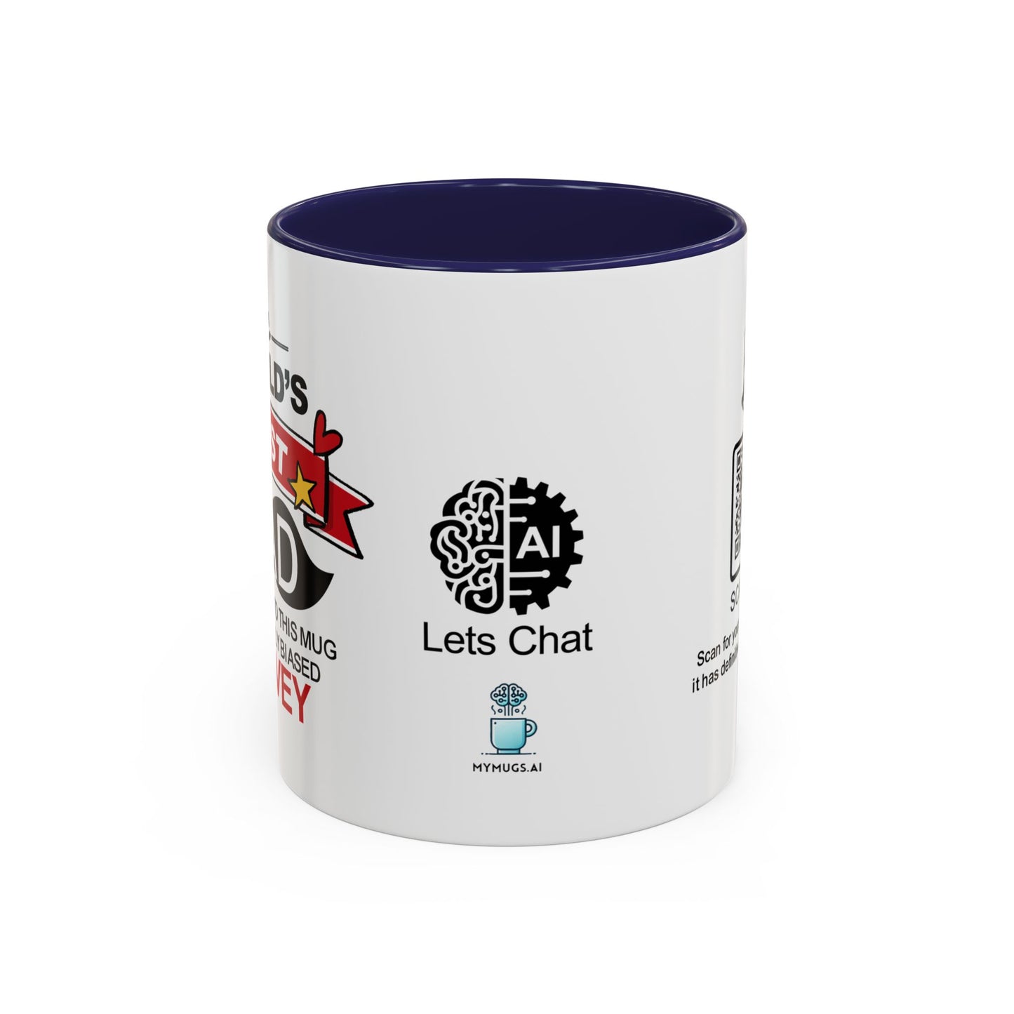 World’s Best Dad* (*According to this mug and a highly biased survey) - Accent Coffee Mug