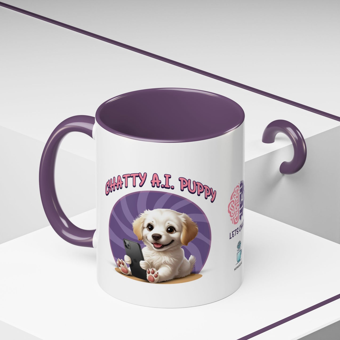 Chatty A.I. Puppy Coco - AI Enabled Accent Mug