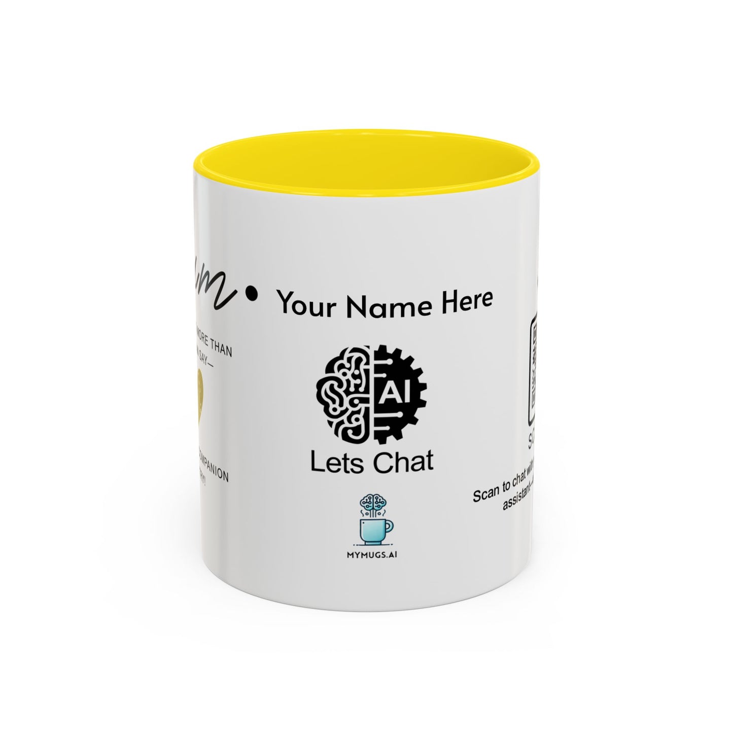 Mum, you’re loved more than words can say - Personalised Accent Coffee Mug
