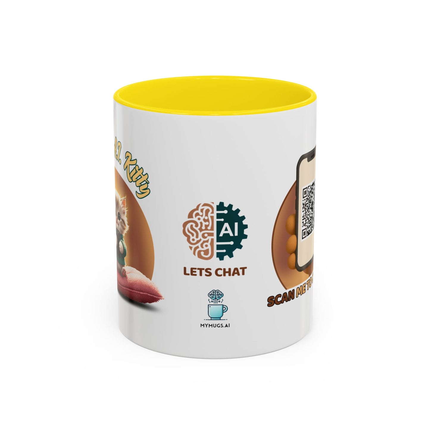 Chatty A.I. Kitty Twitch - AI Enabled Accent Mug