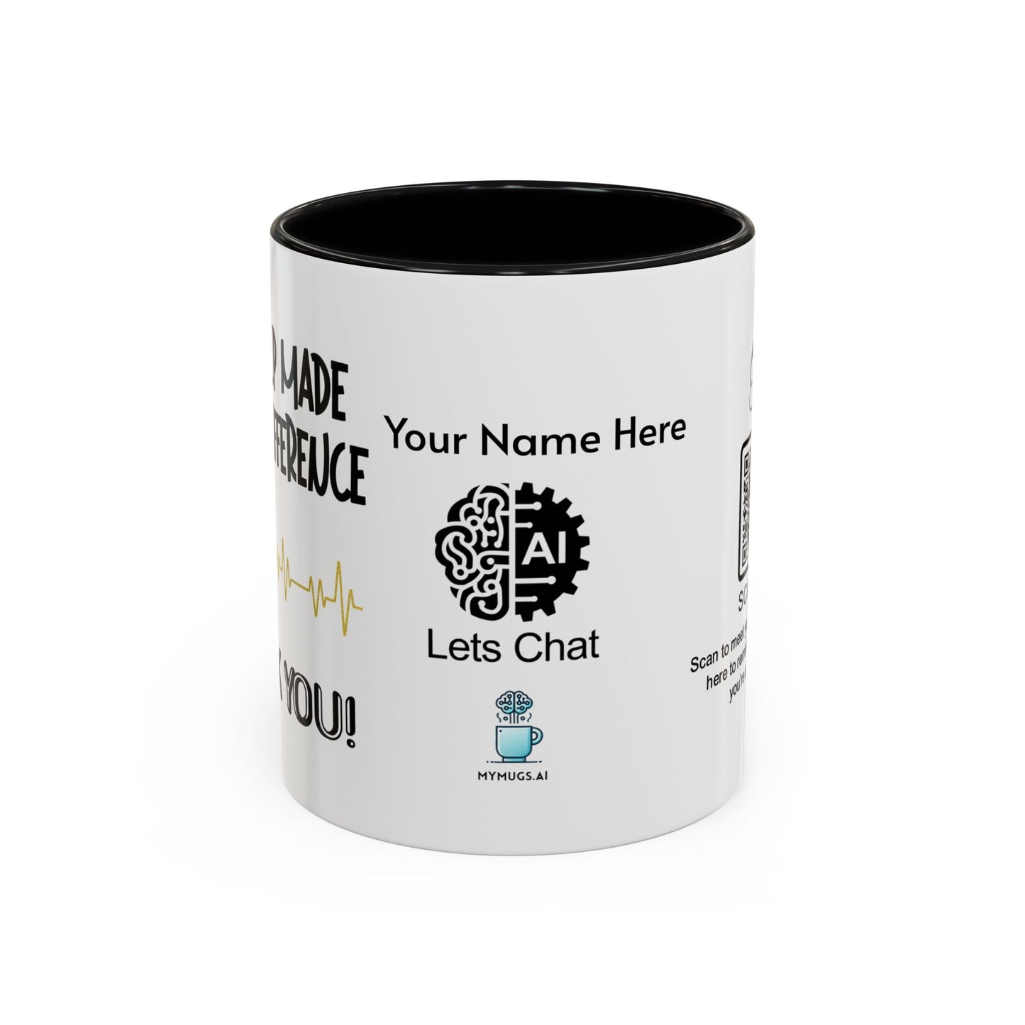 Your help made all the difference. Thank you! - Personalised Accent Coffee Mug