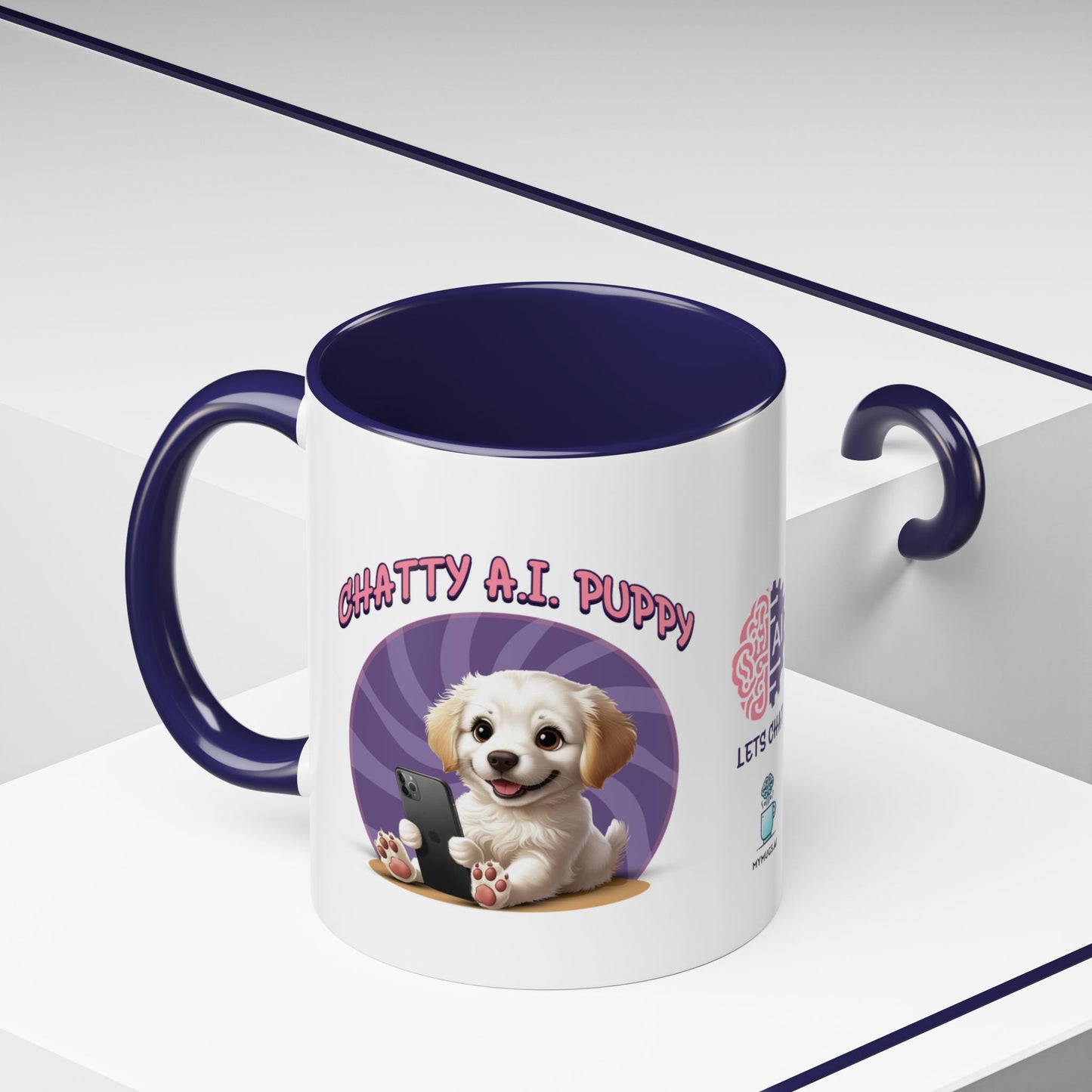 Chatty A.I. Puppy Coco - AI Enabled Accent Mug