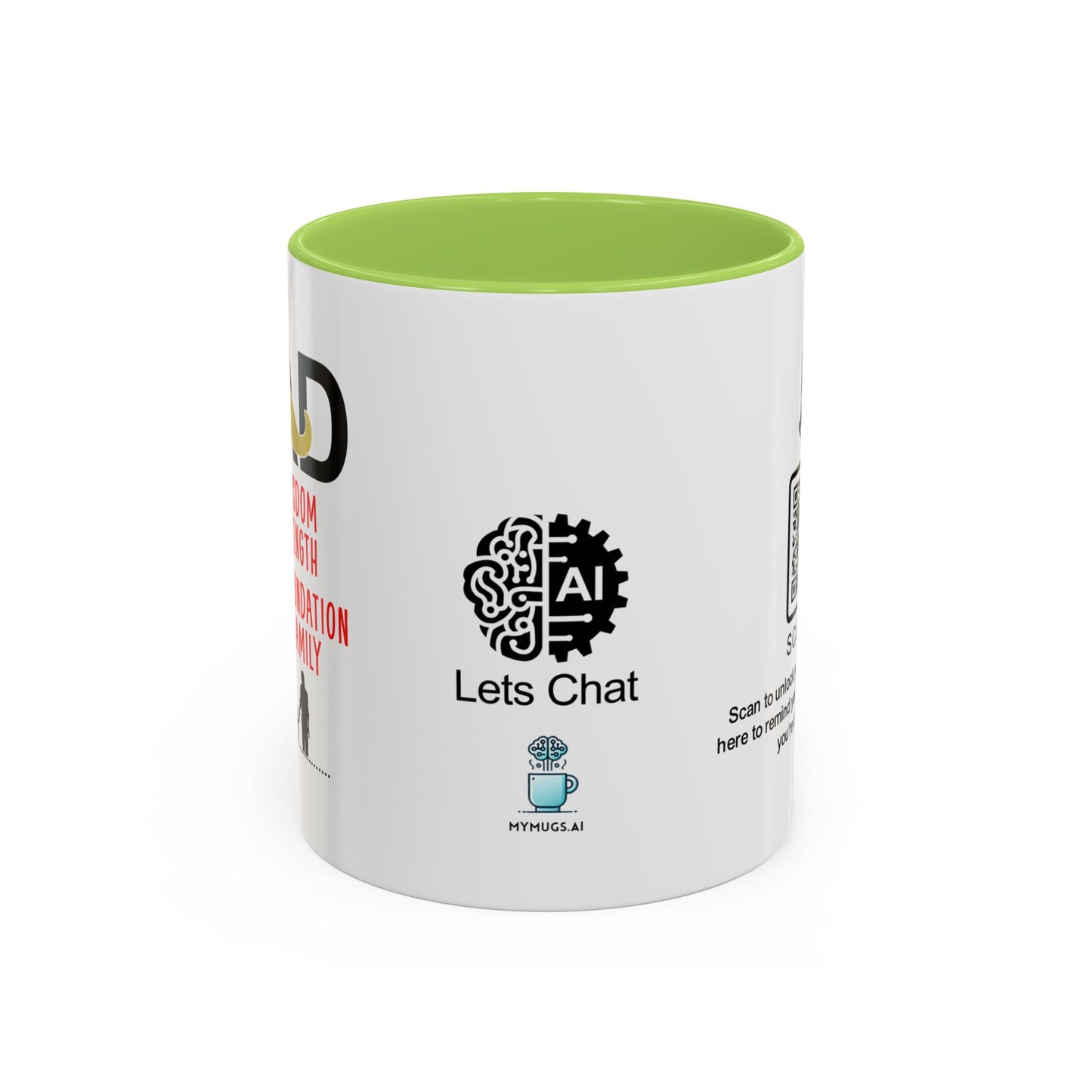 Dad, your wisdom and strength lay the foundation of our family - Accent Coffee Mug