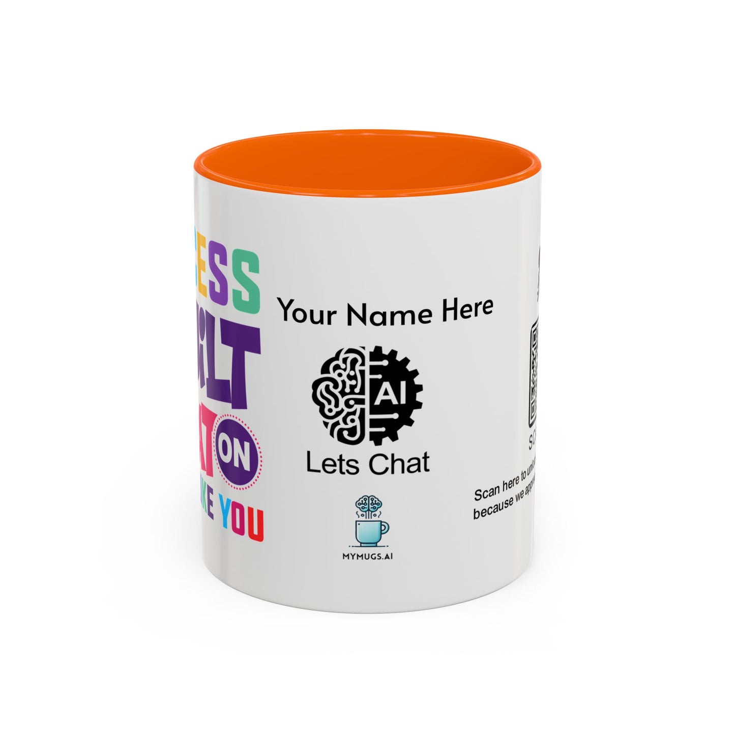 Success is built on great people like you - Personalised Accent Coffee Mug