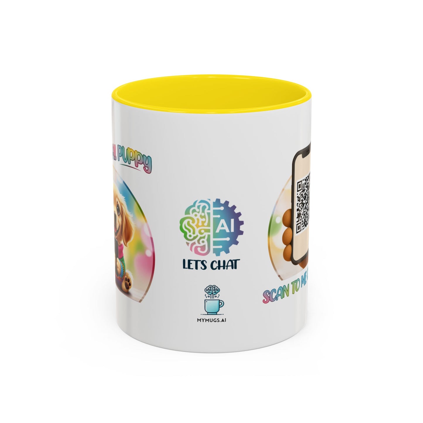 Chatty A.I. Puppy Biscuit- AI Enabled Accent Mug