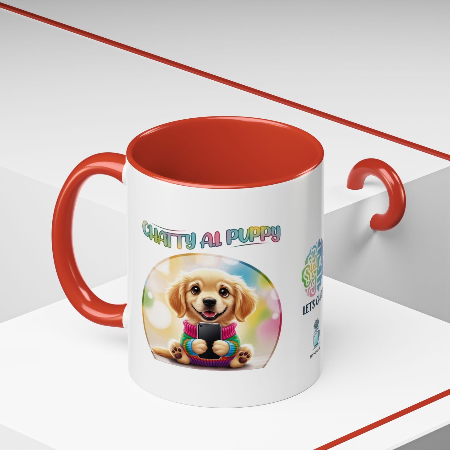 Chatty A.I. Puppy Biscuit- AI Enabled Accent Mug