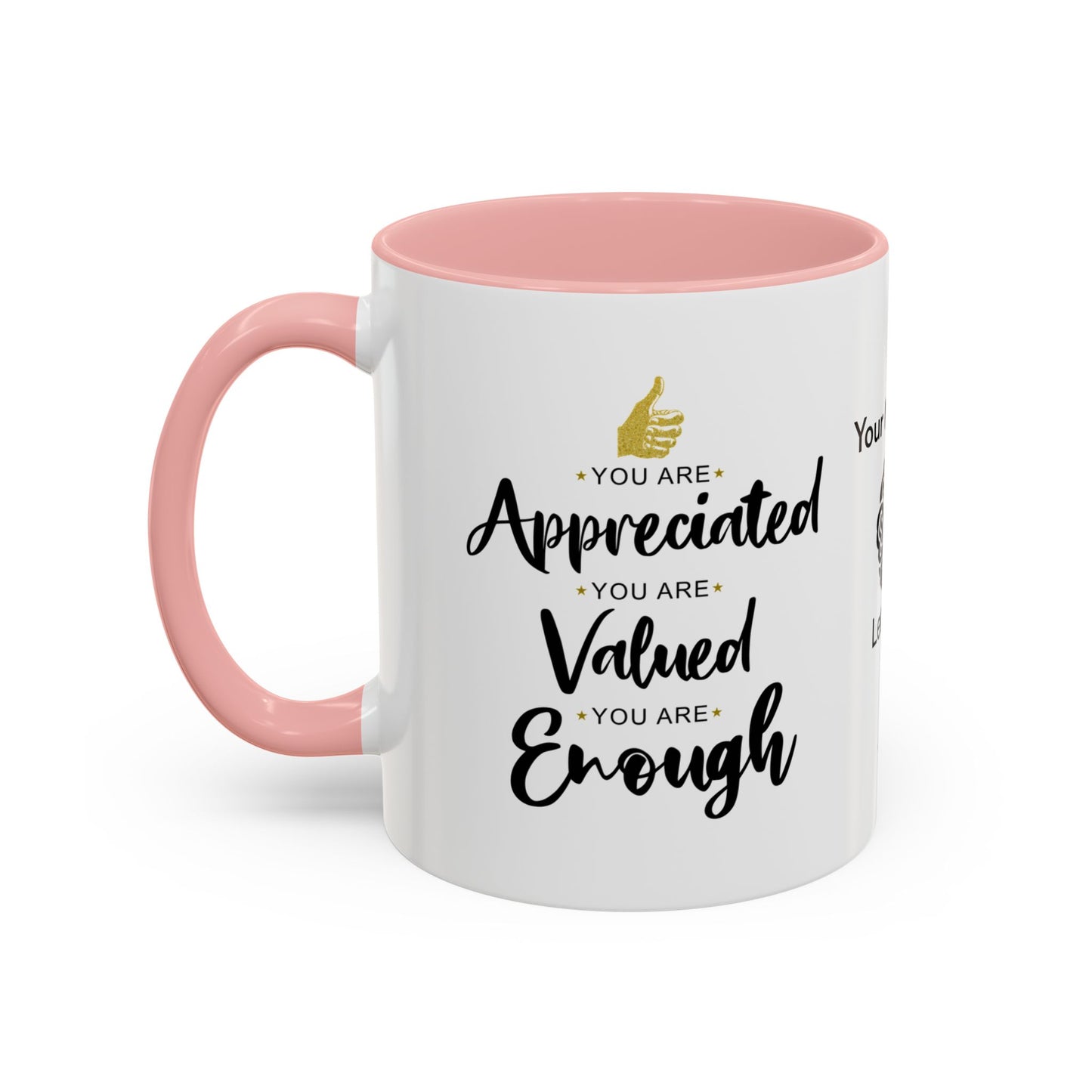 You are appreciated - Personalised Accent Coffee Mug